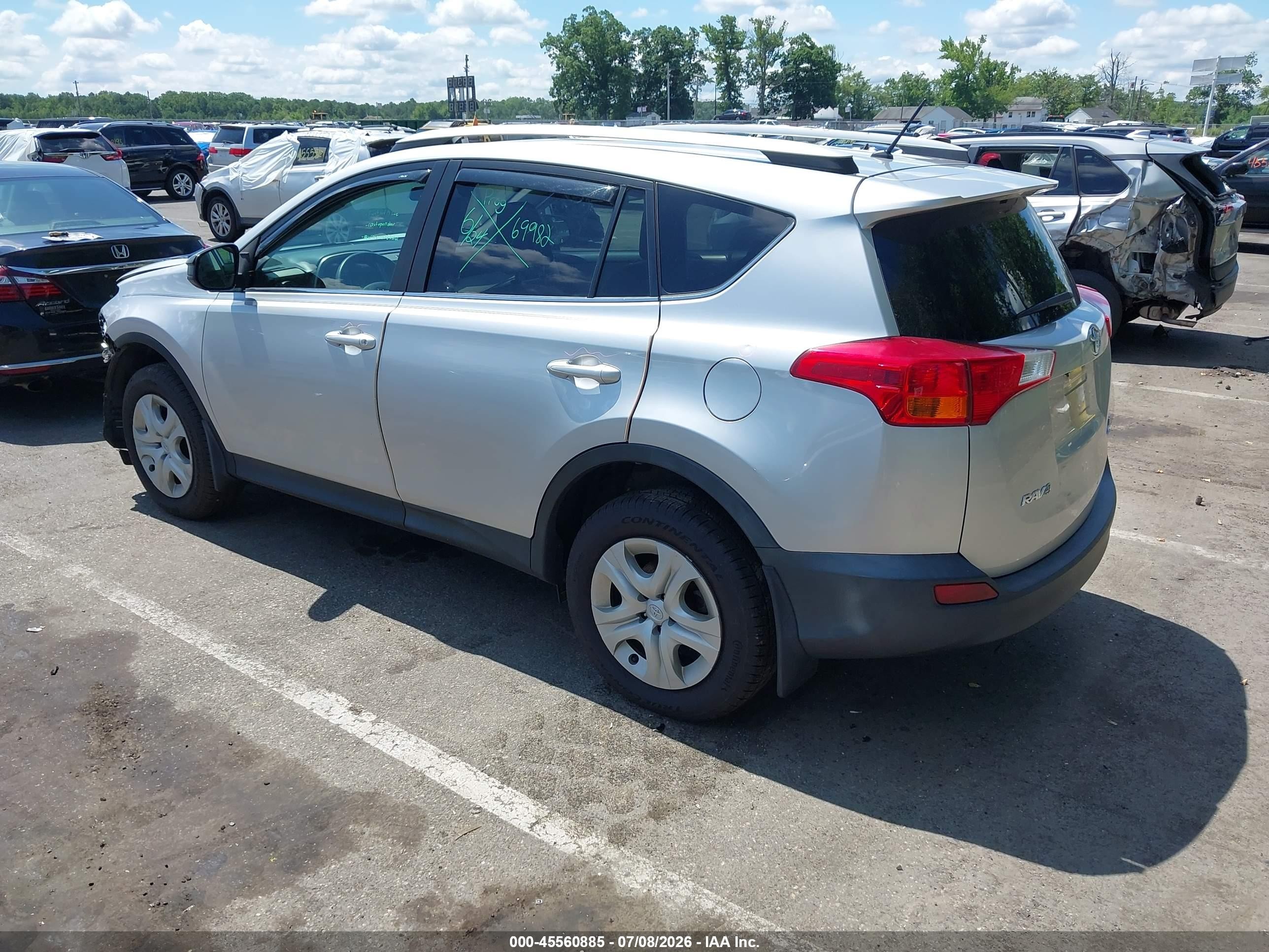 2014 Toyota Rav4 Le Gray vin: 2T3BFREV3EW227203