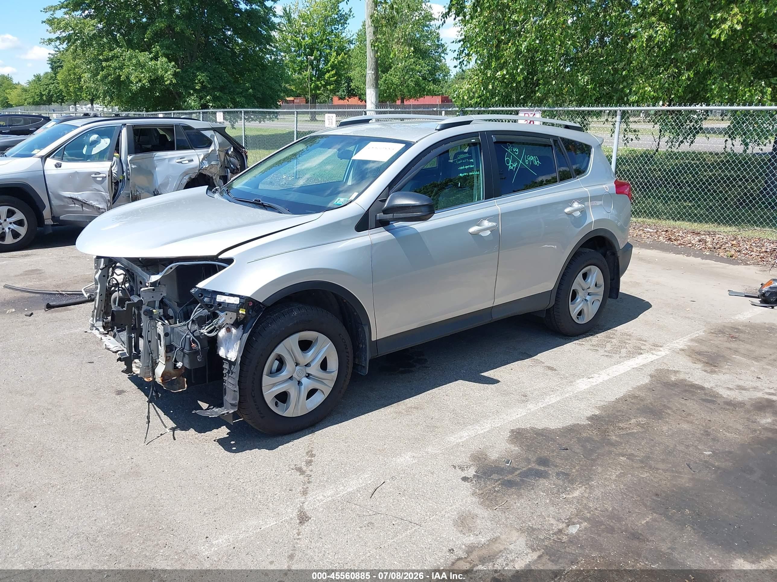 2014 Toyota Rav4 Le Gray vin: 2T3BFREV3EW227203