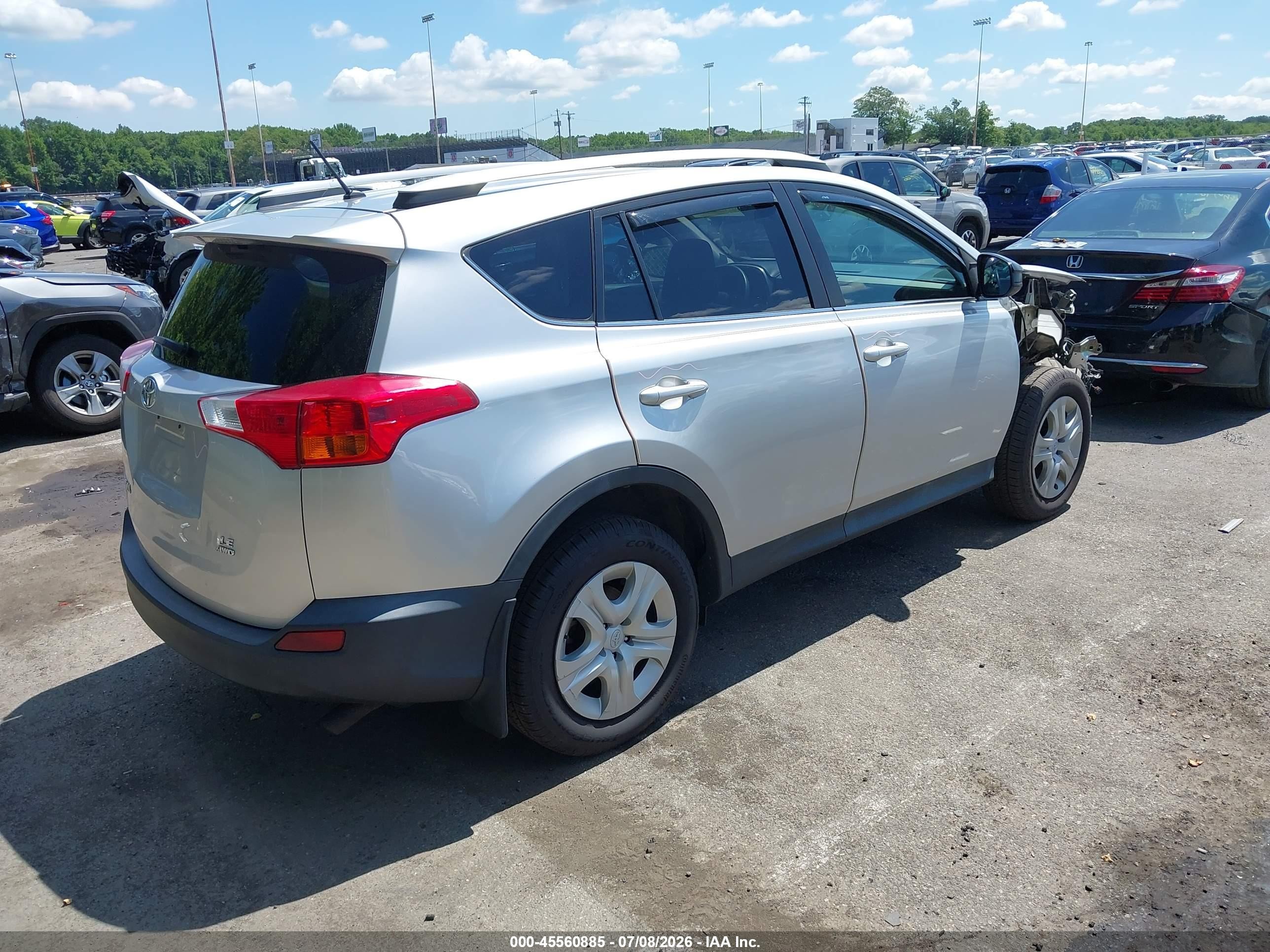 2014 Toyota Rav4 Le Gray vin: 2T3BFREV3EW227203
