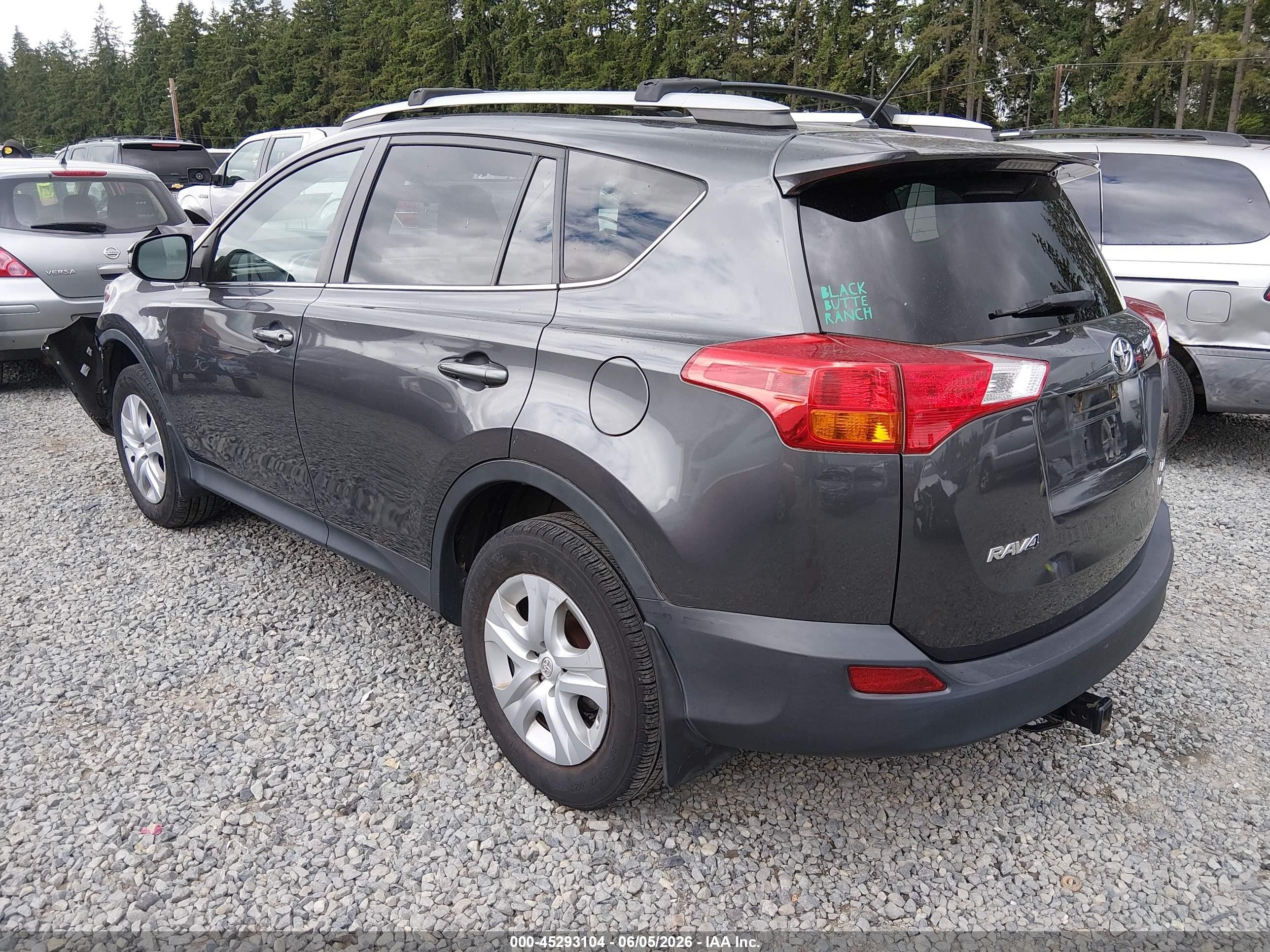 2015 Toyota Rav4 Le Gray vin: 2T3BFREV3FW264432