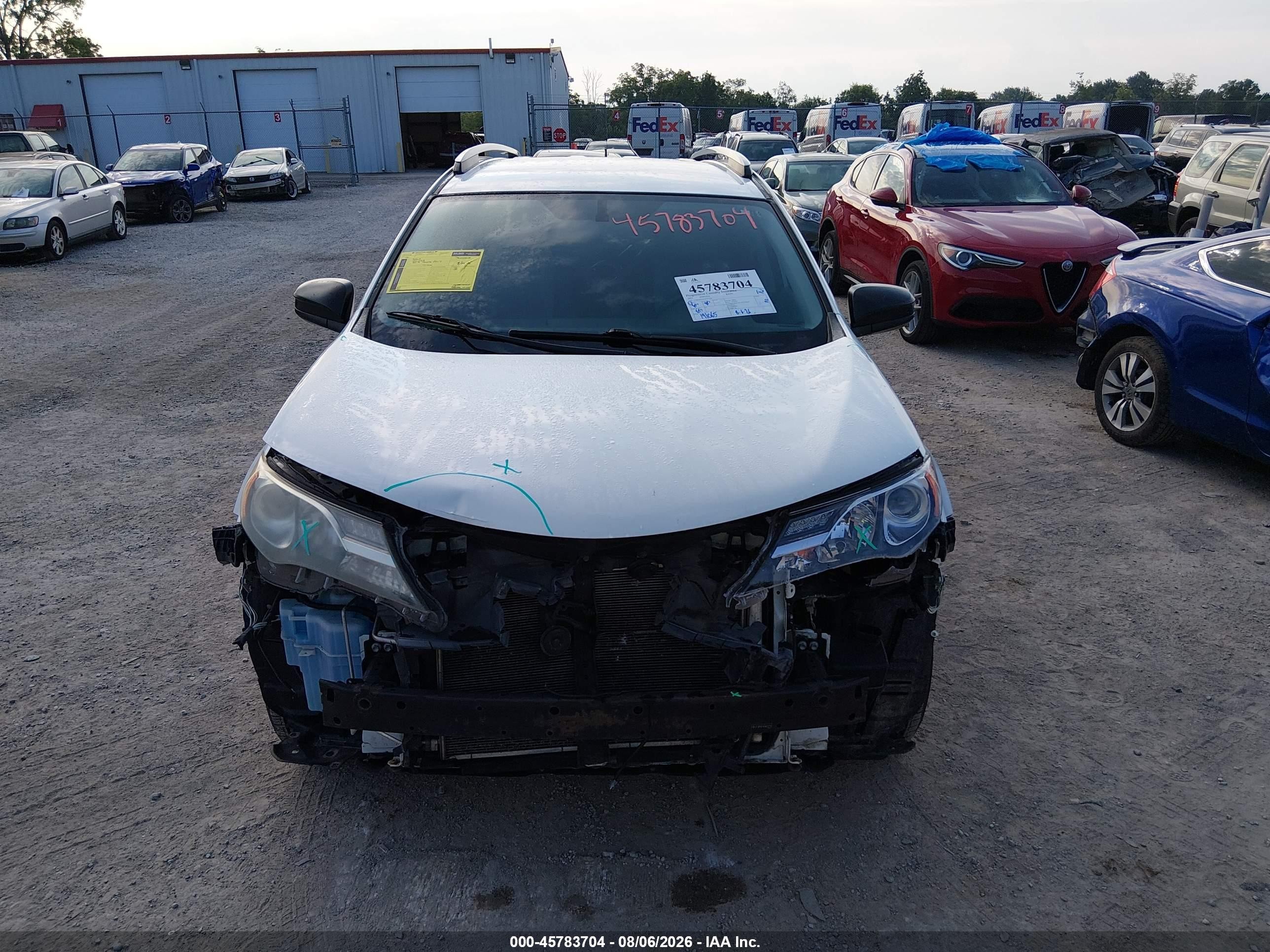 2013 Toyota Rav4 Le White vin: 2T3BFREV4DW022746