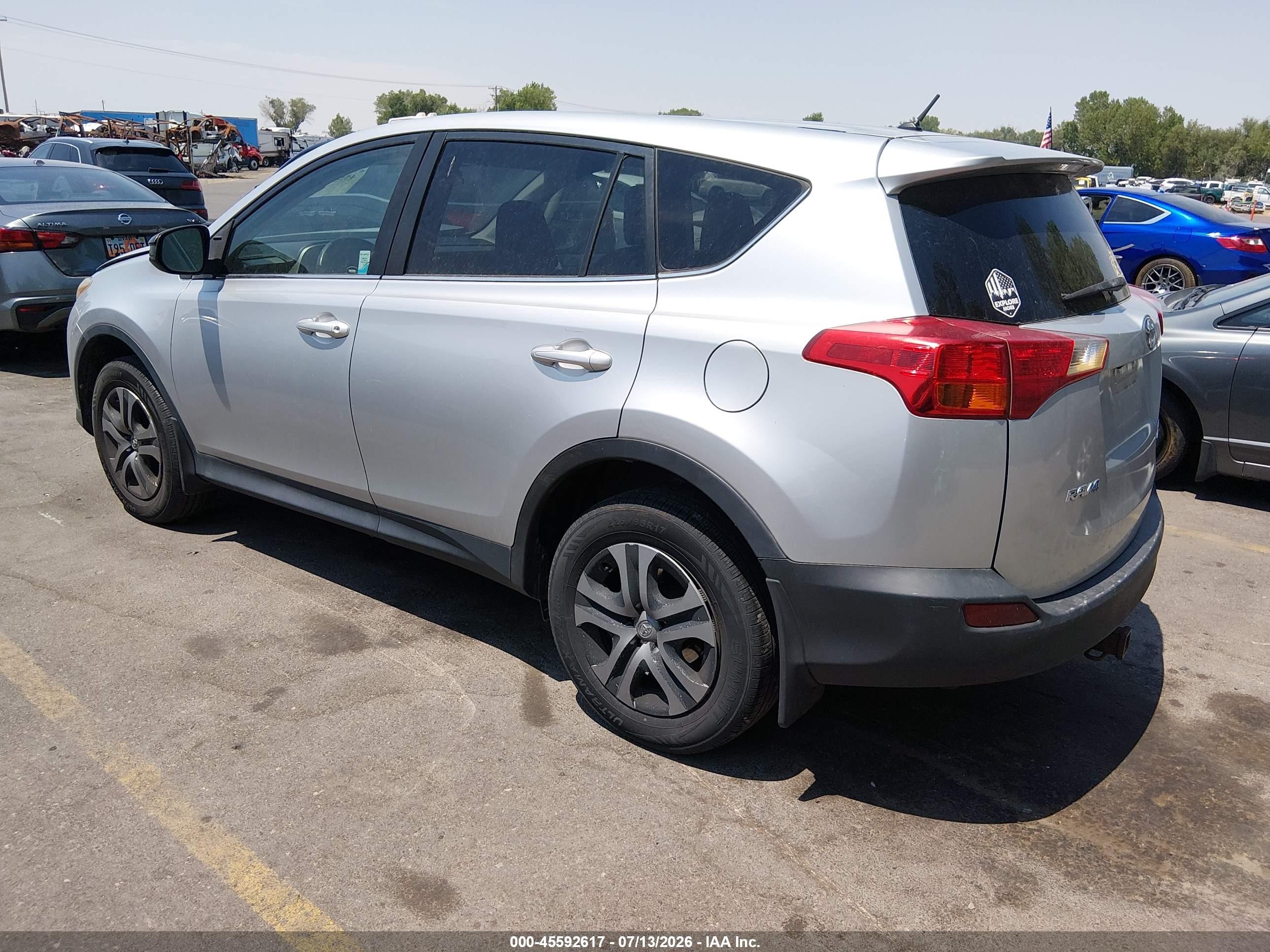 2013 Toyota Rav4 Le Silver vin: 2T3BFREV4DW030278