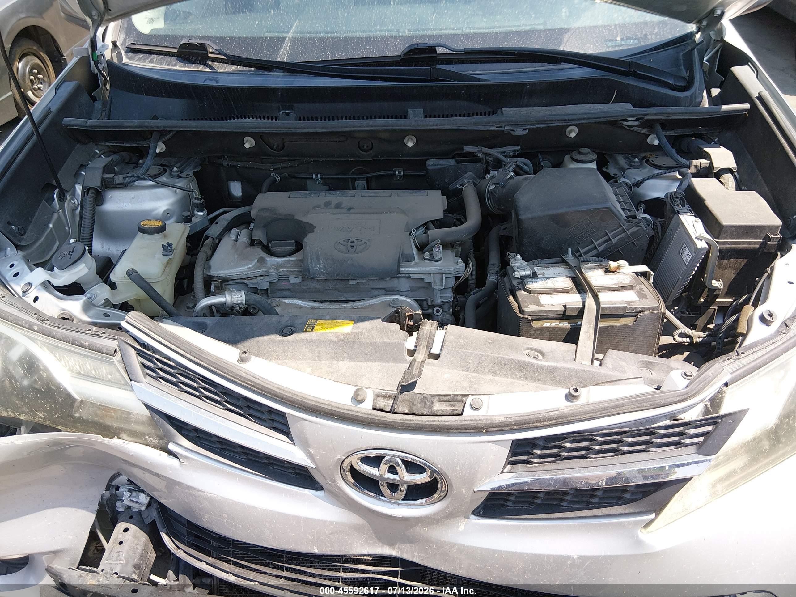 2013 Toyota Rav4 Le Silver vin: 2T3BFREV4DW030278