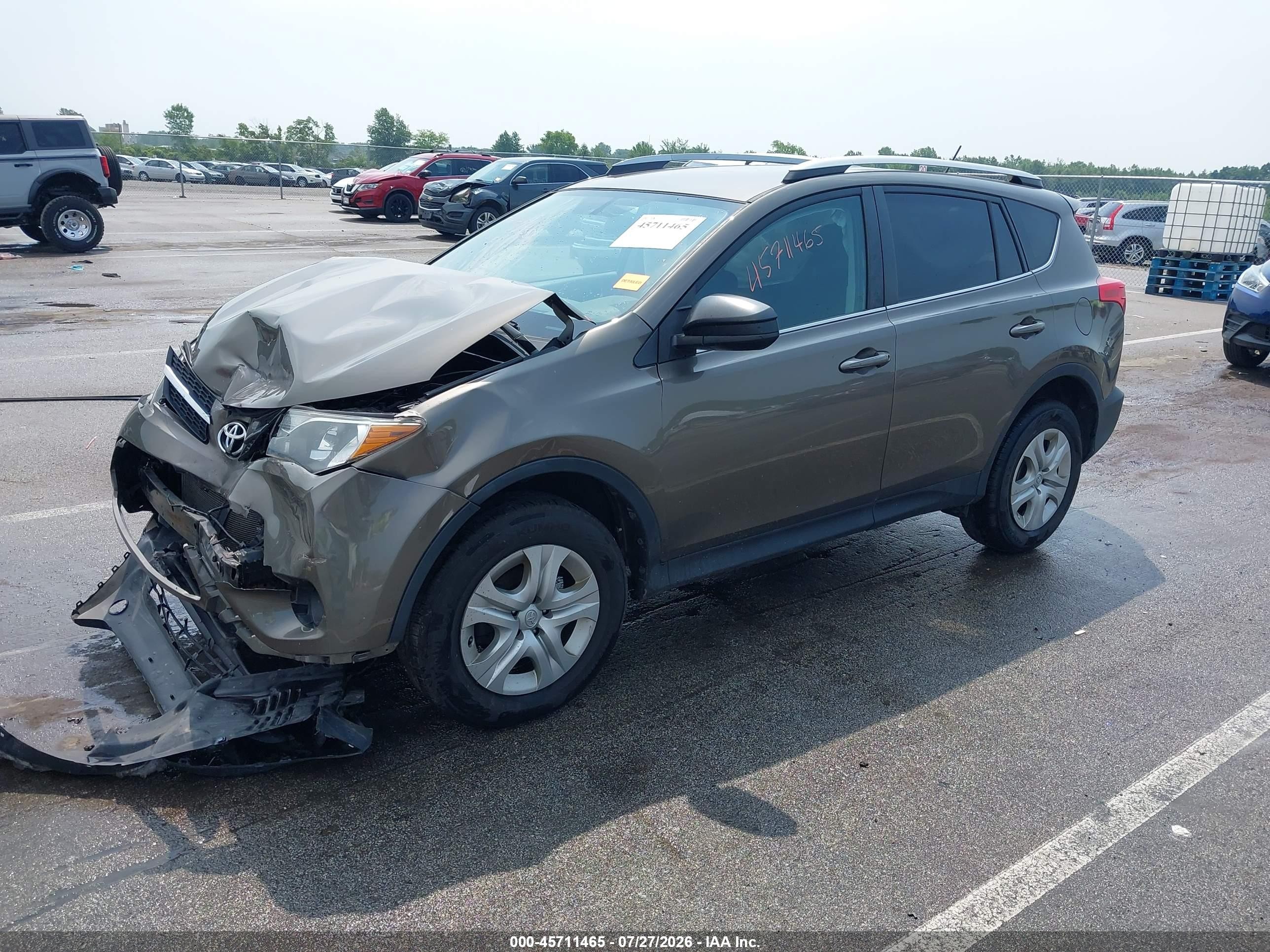 2014 Toyota Rav4 Le Gray vin: 2T3BFREV4EW141558