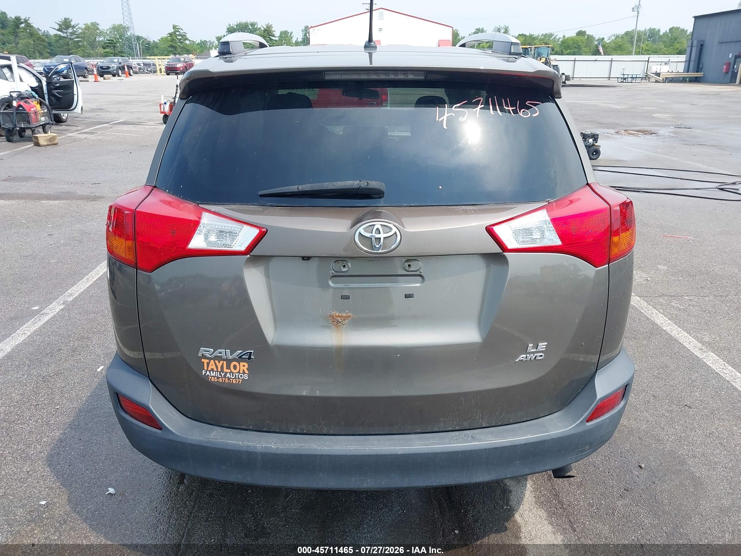 2014 Toyota Rav4 Le Gray vin: 2T3BFREV4EW141558