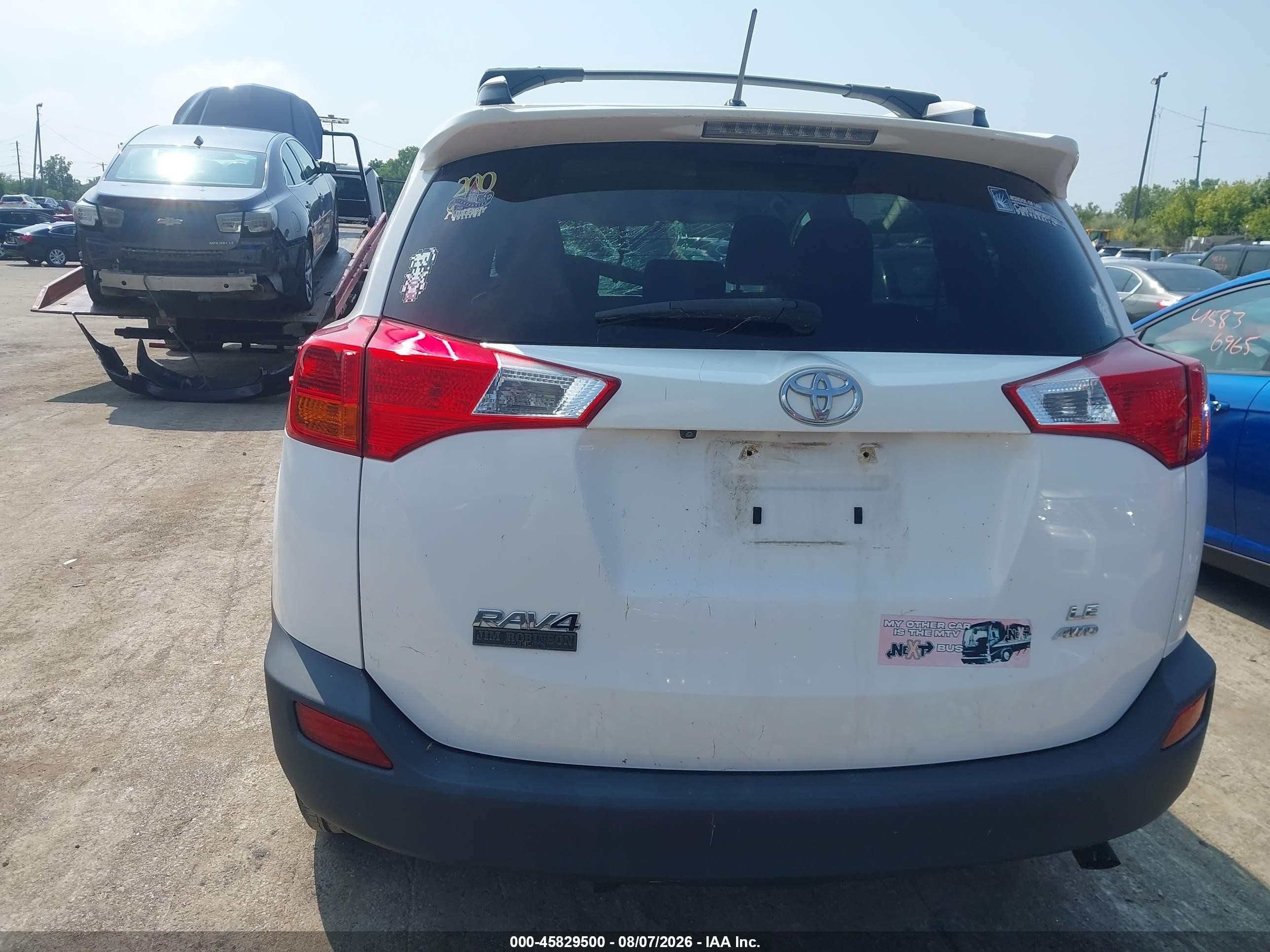 2013 Toyota Rav4 Le White vin: 2T3BFREV5DW033528