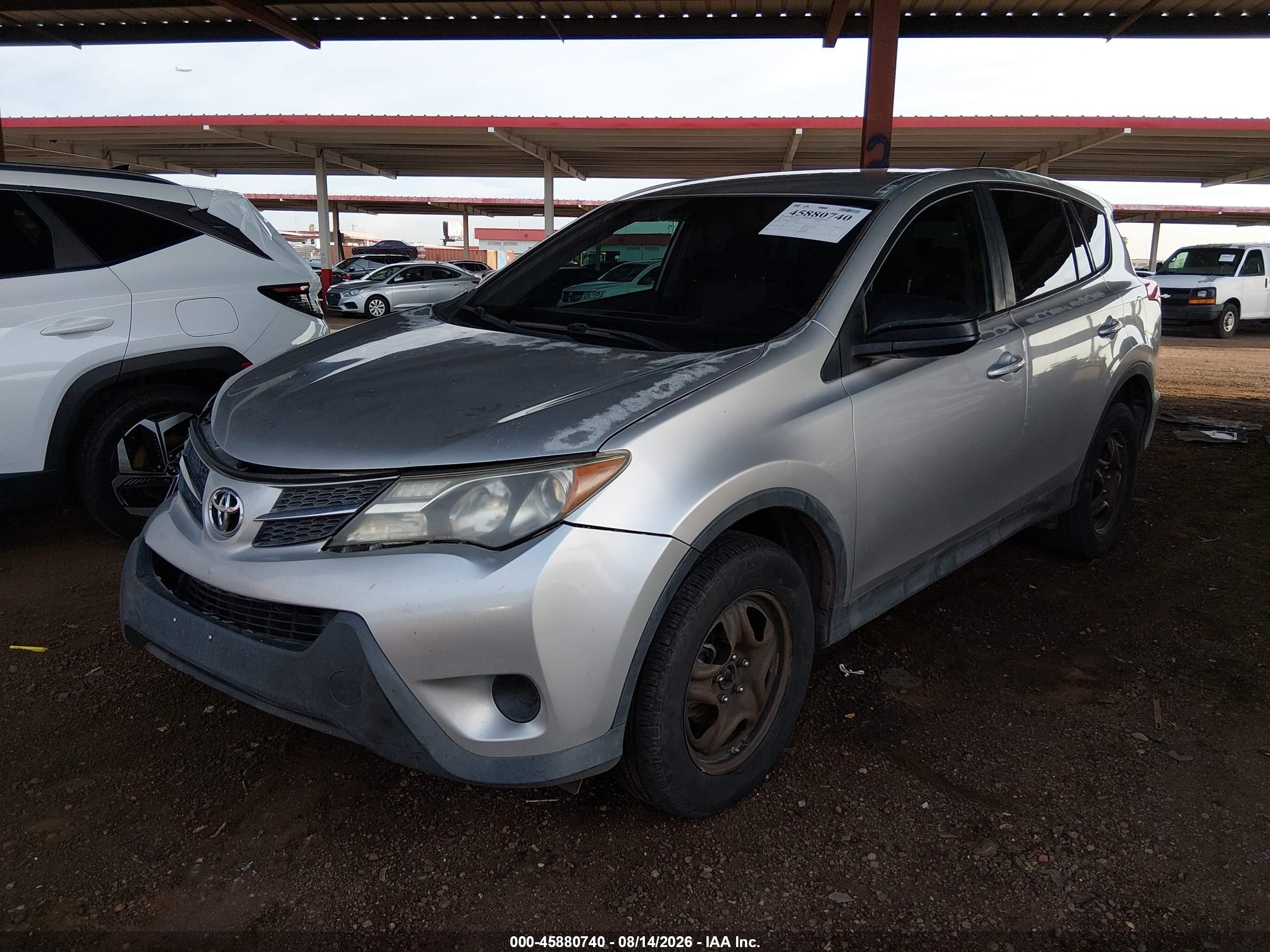 2013 Toyota Rav4 Le Silver vin: 2T3BFREV5DW049079