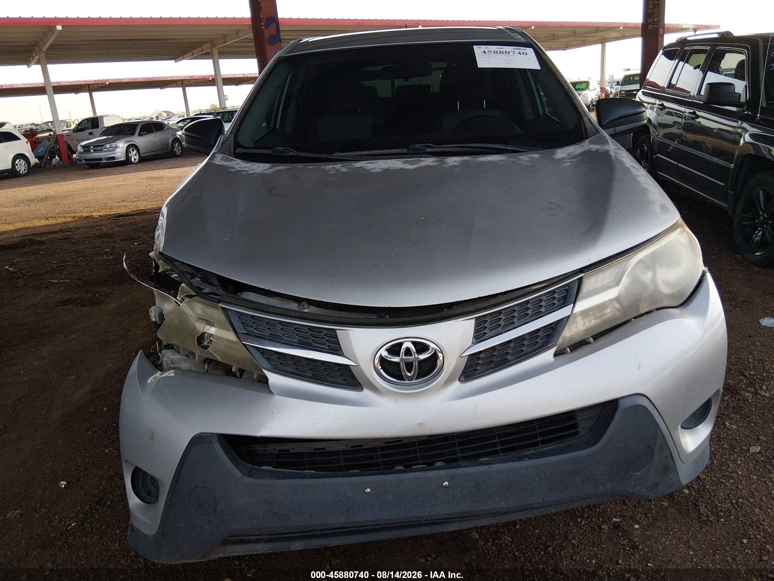 2013 Toyota Rav4 Le Silver vin: 2T3BFREV5DW049079
