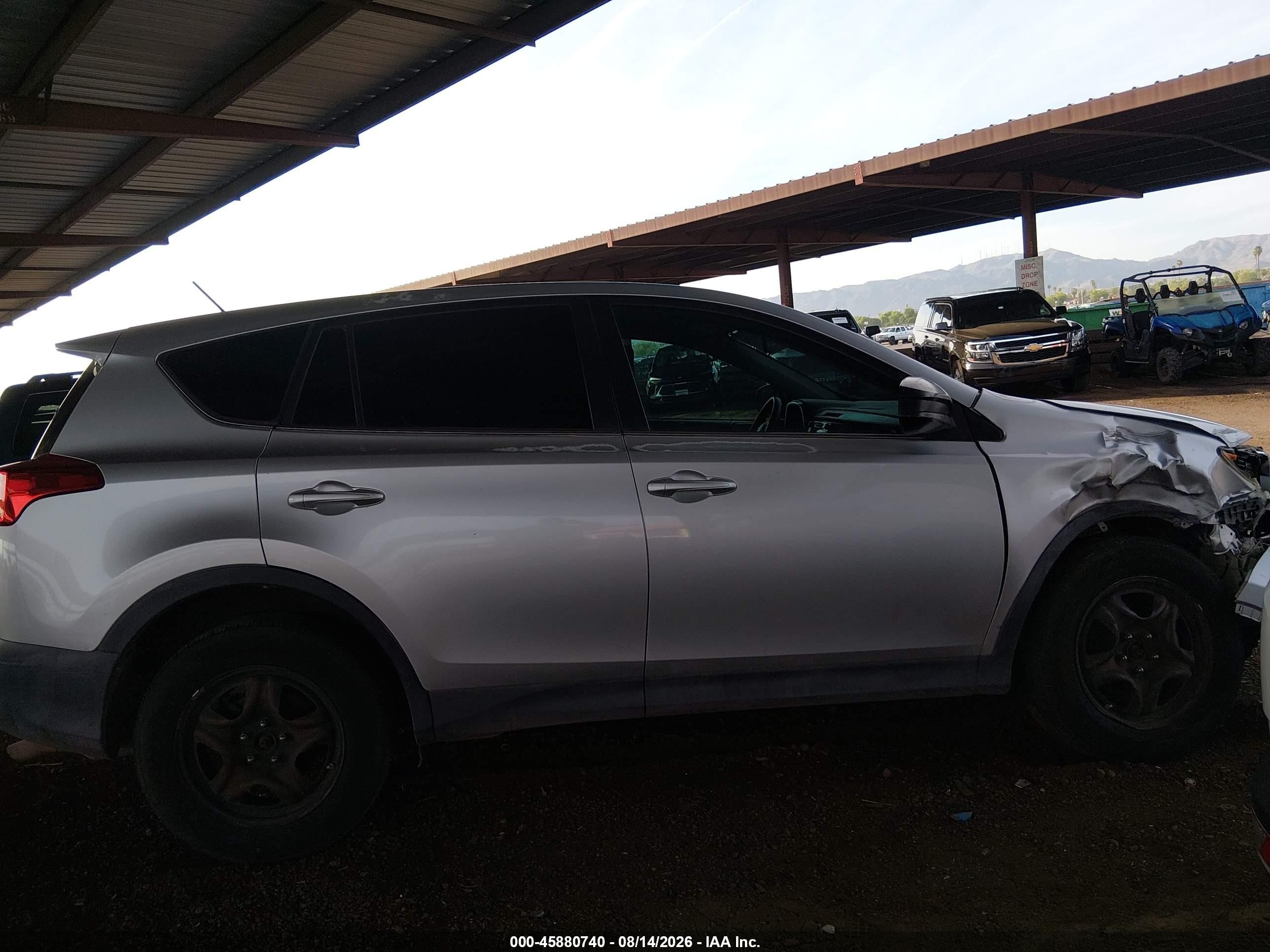 2013 Toyota Rav4 Le Silver vin: 2T3BFREV5DW049079