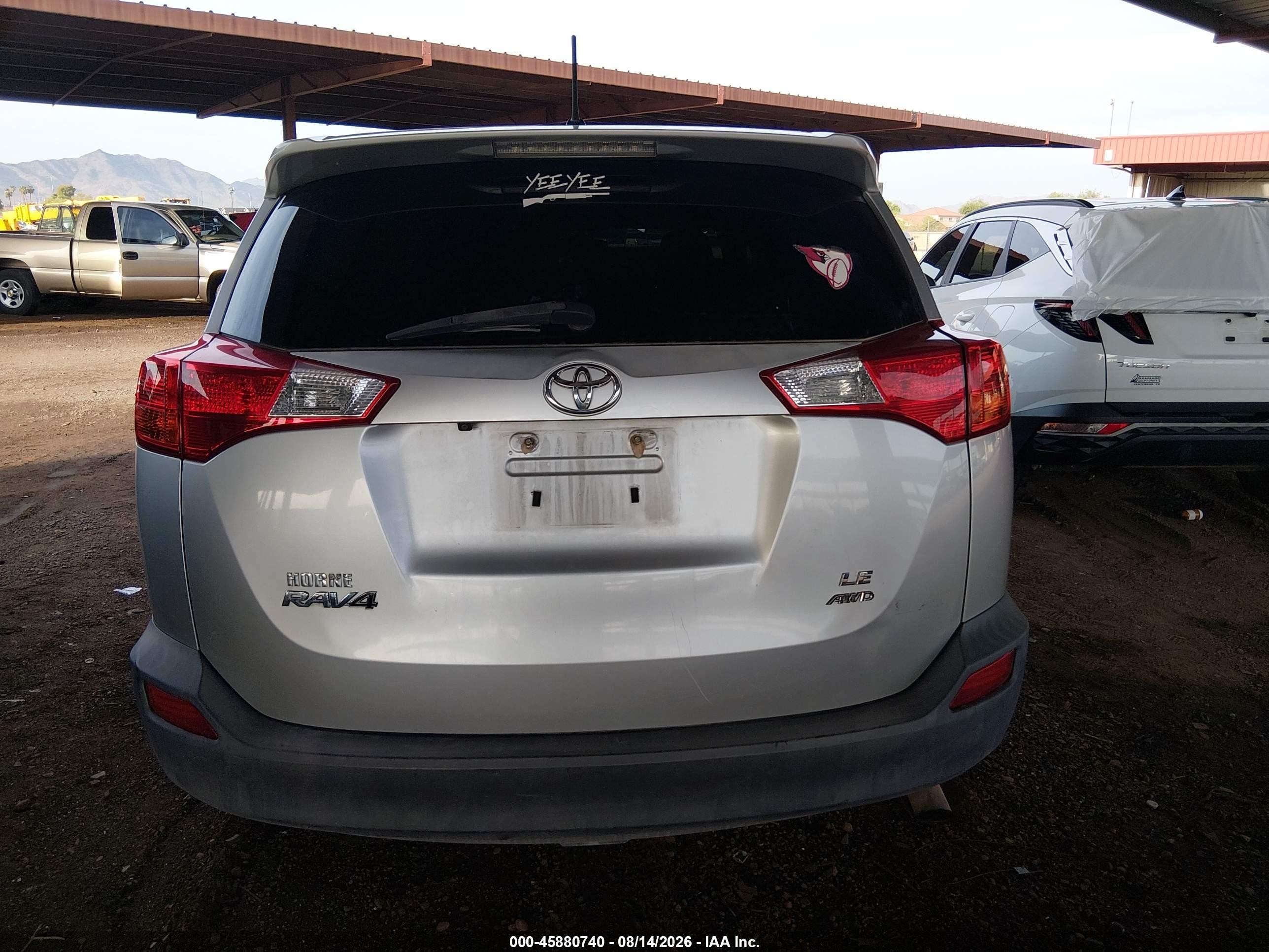 2013 Toyota Rav4 Le Silver vin: 2T3BFREV5DW049079