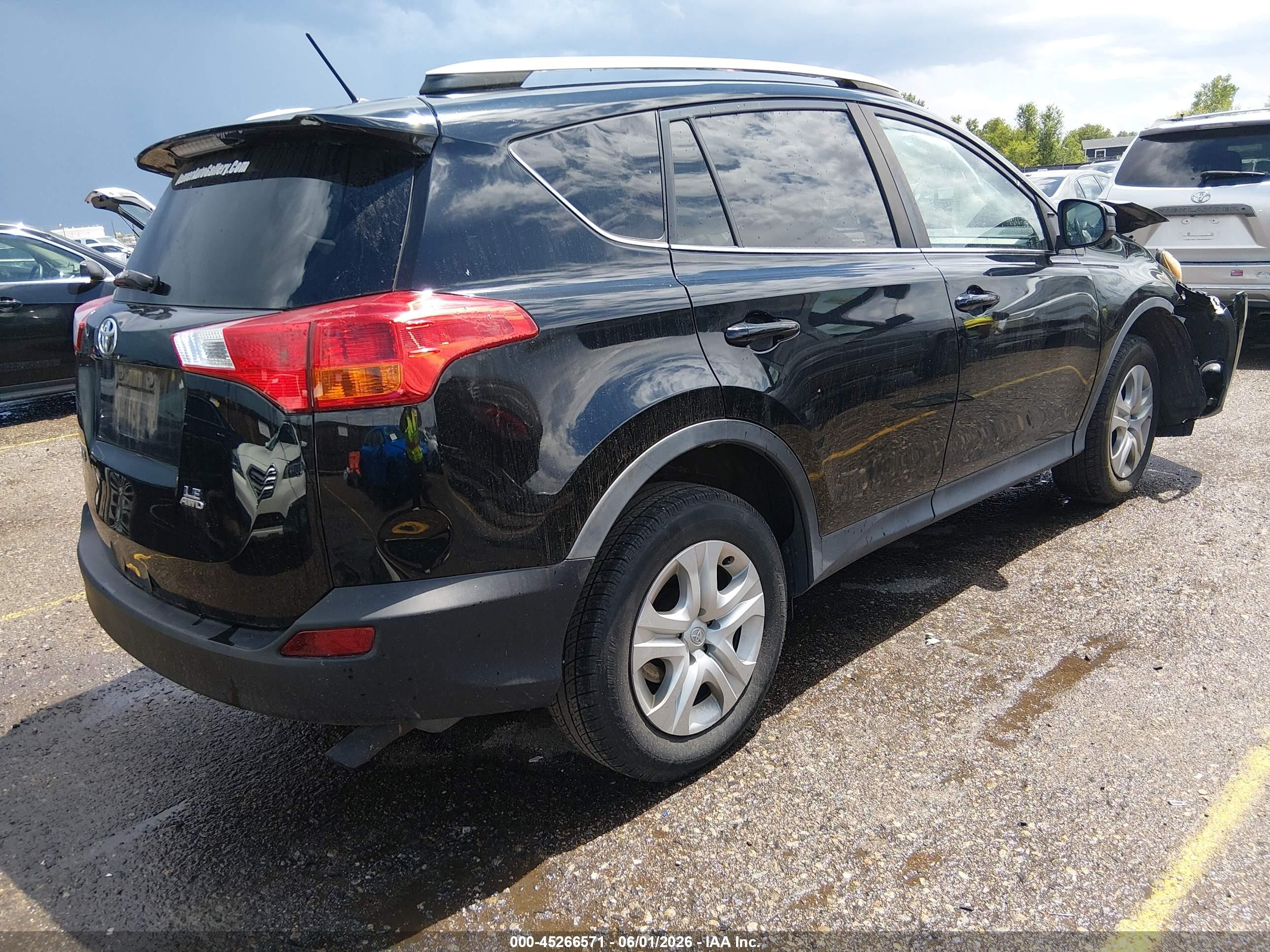 2014 Toyota Rav4 Le Черный vin: 2T3BFREV5EW222245