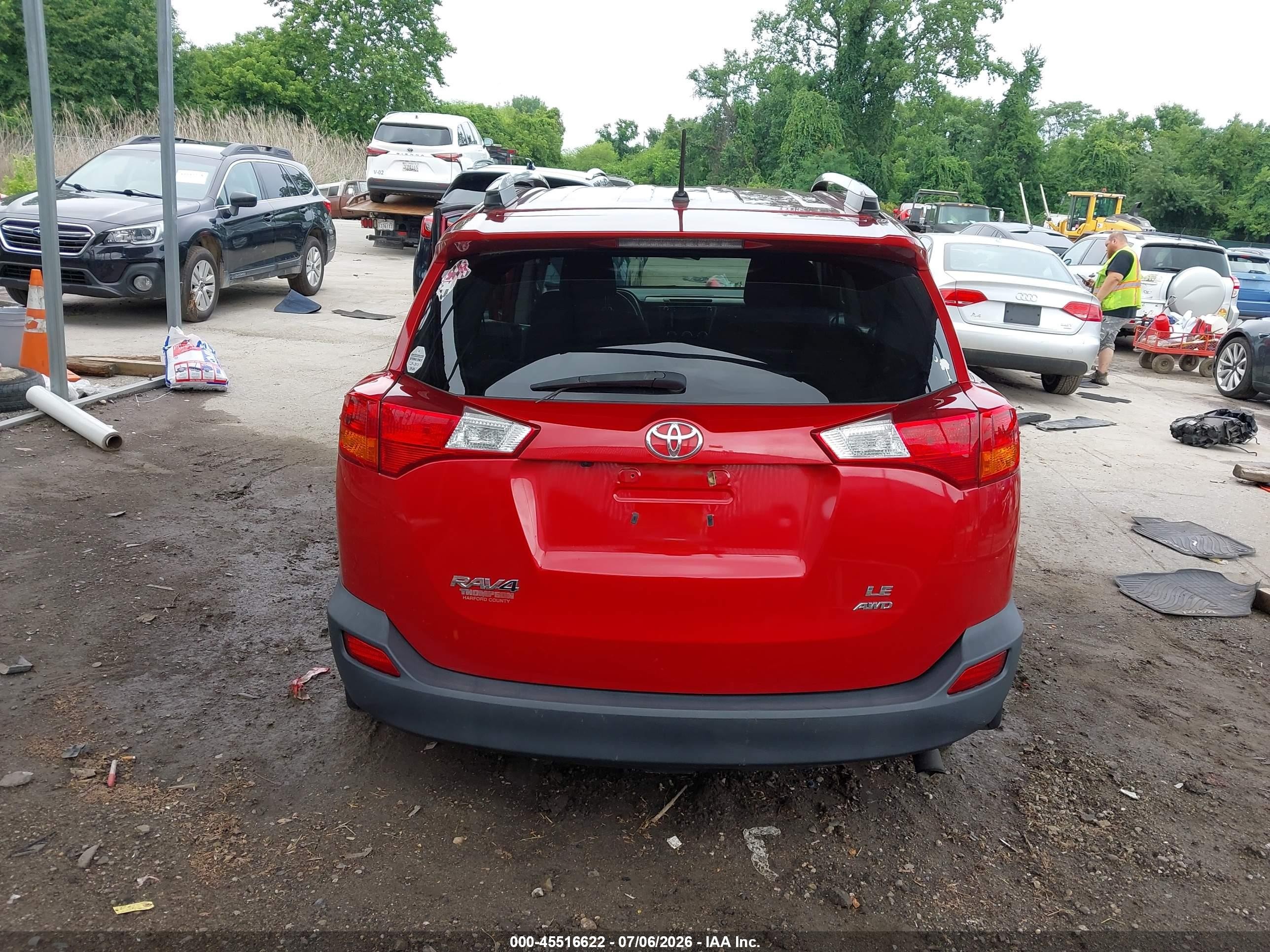 2015 Toyota Rav4 Le Red vin: 2T3BFREV5FW393448