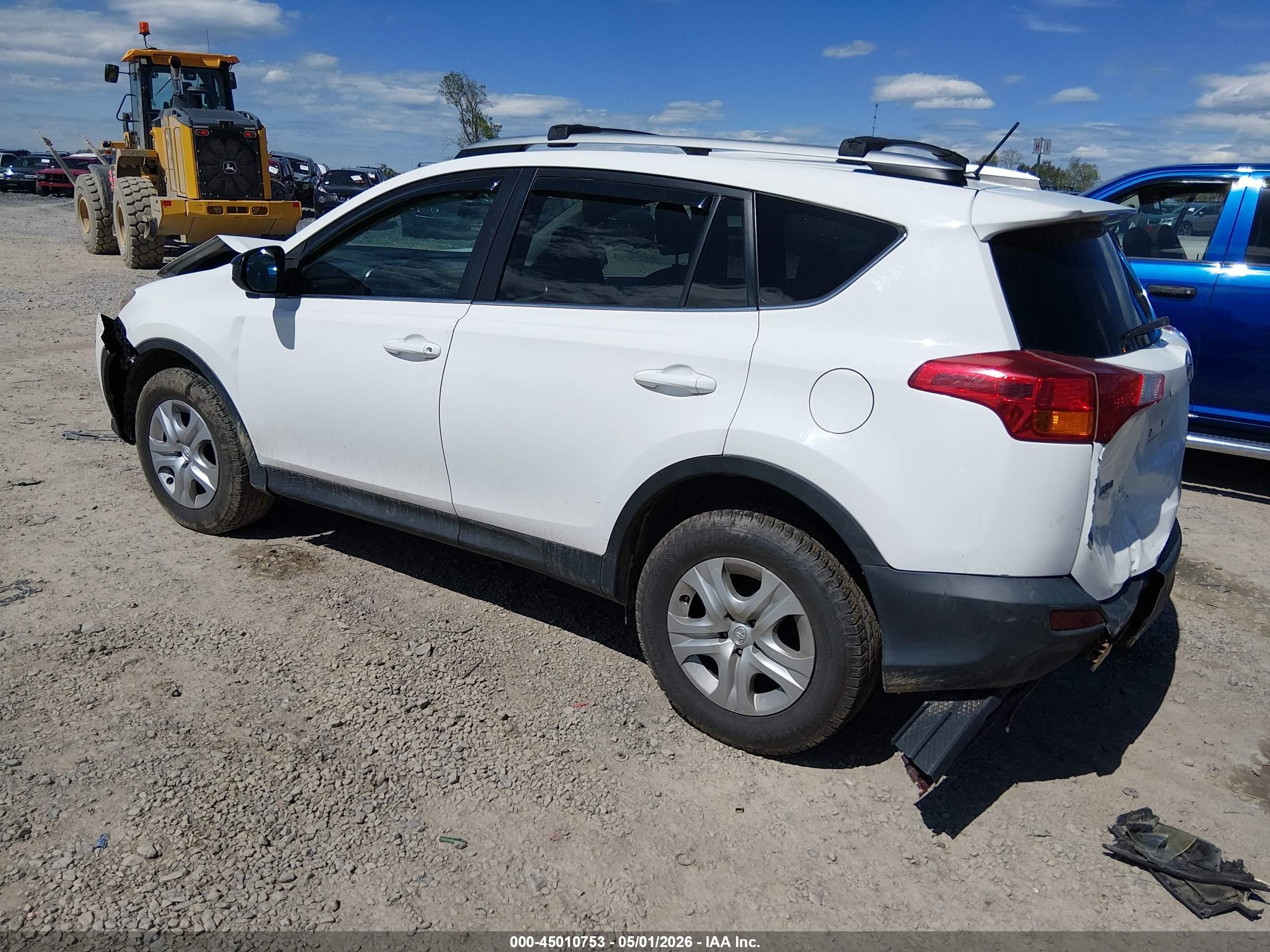 2013 Toyota Rav4 Le White vin: 2T3BFREV6DW008900