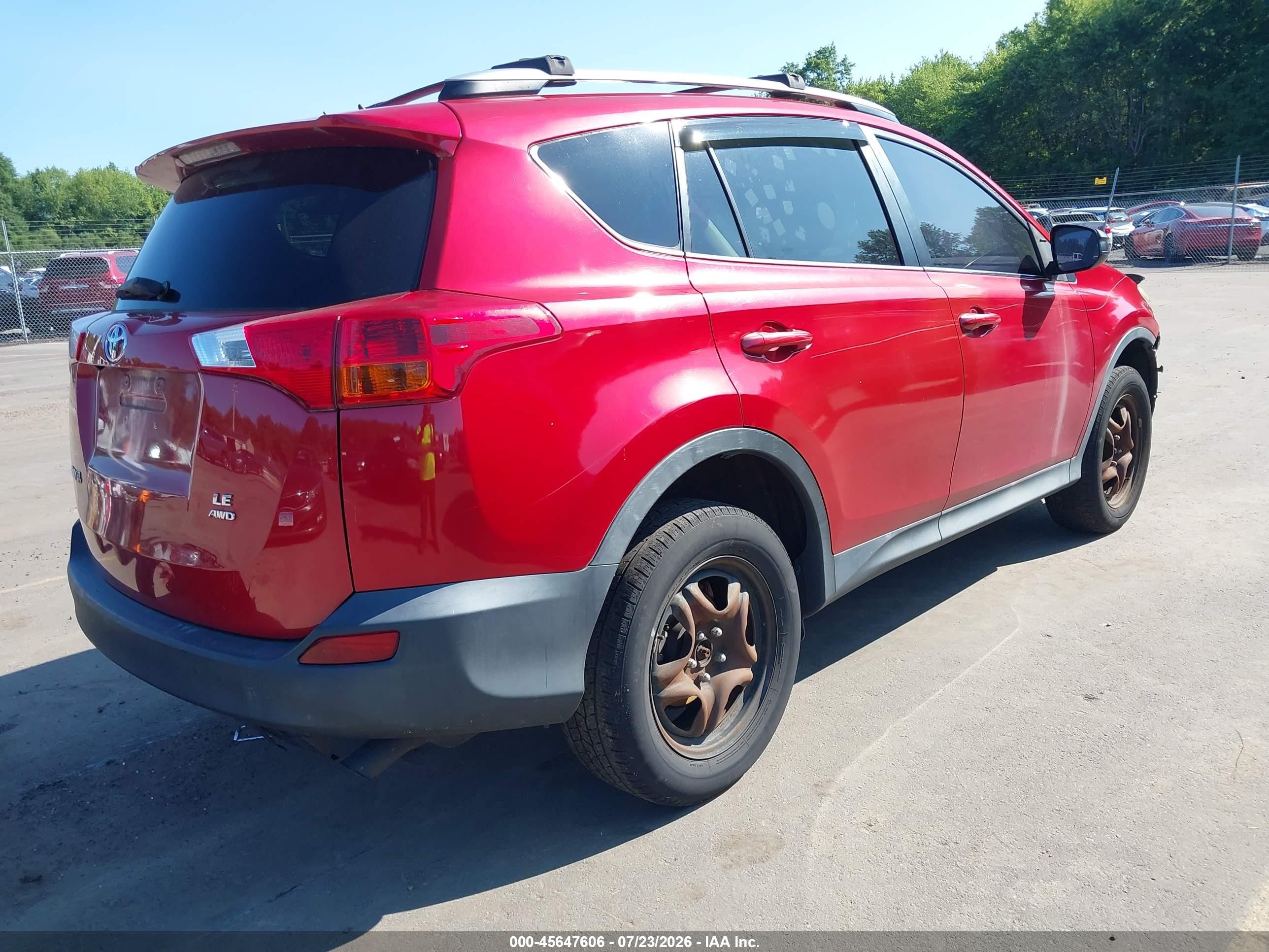 2013 Toyota Rav4 Le Red vin: 2T3BFREV6DW019119