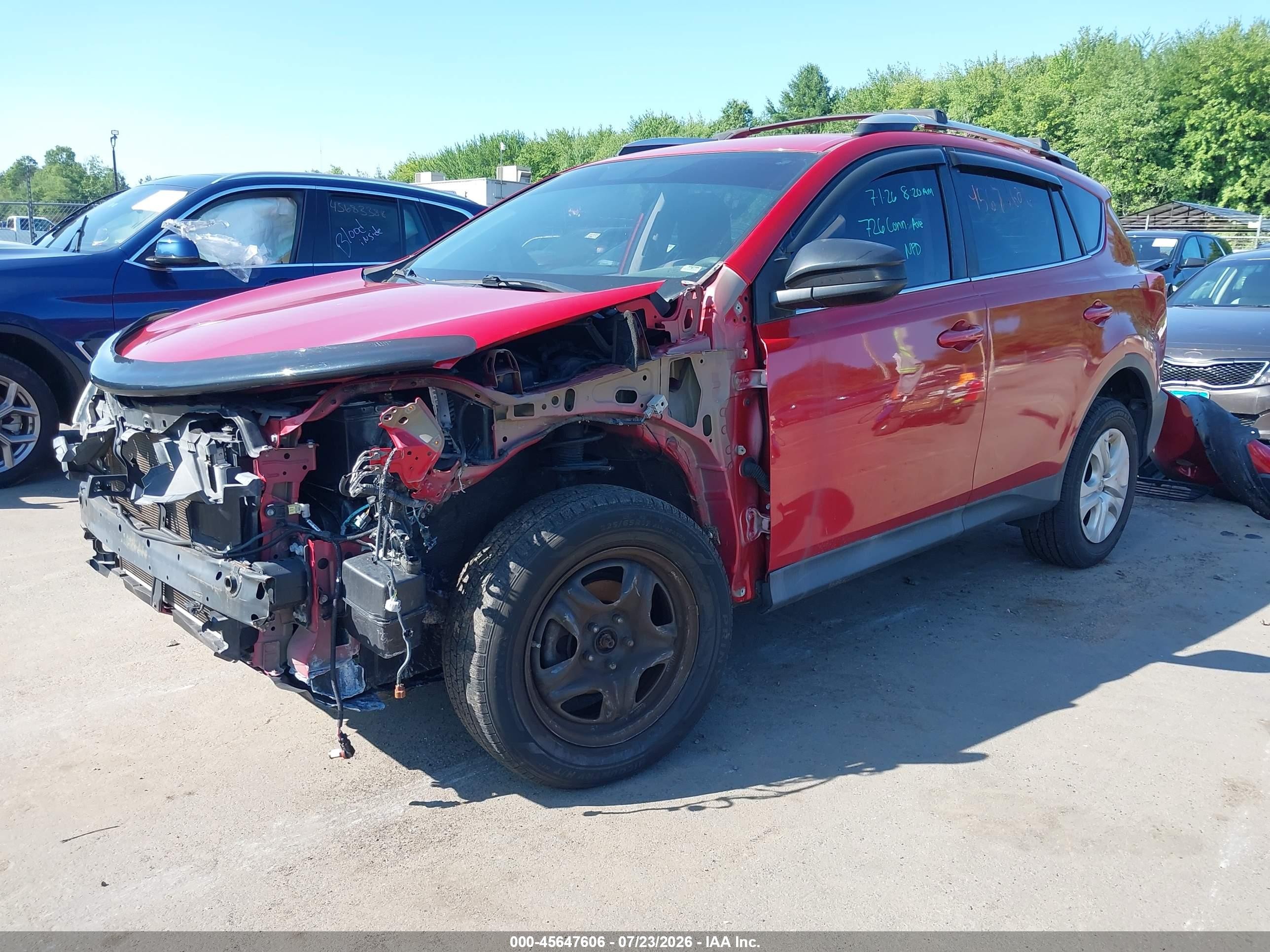 2013 Toyota Rav4 Le Red vin: 2T3BFREV6DW019119