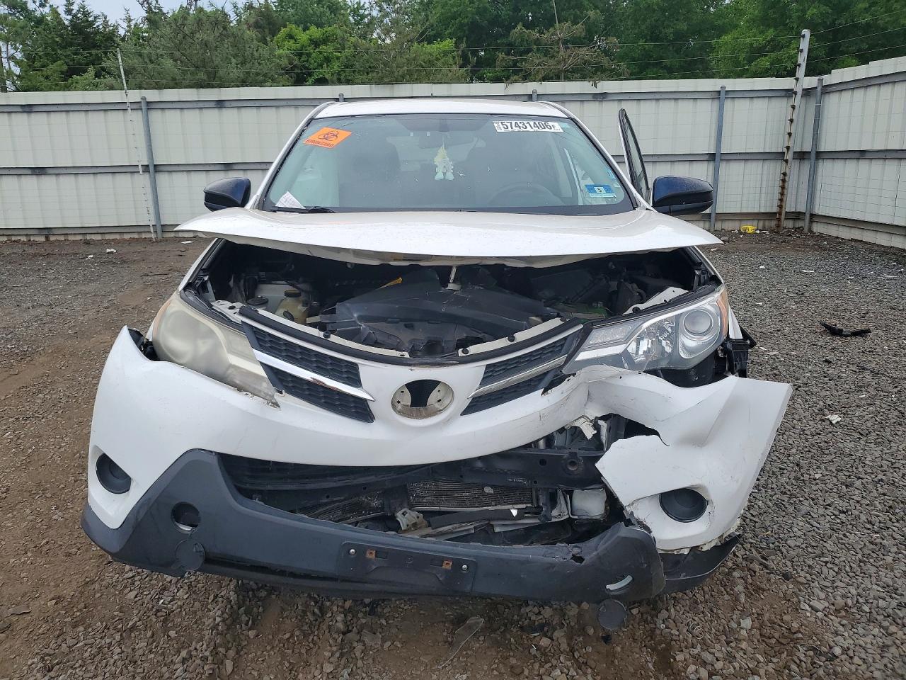 2013 Toyota Rav4 Le White vin: 2T3BFREV6DW028211