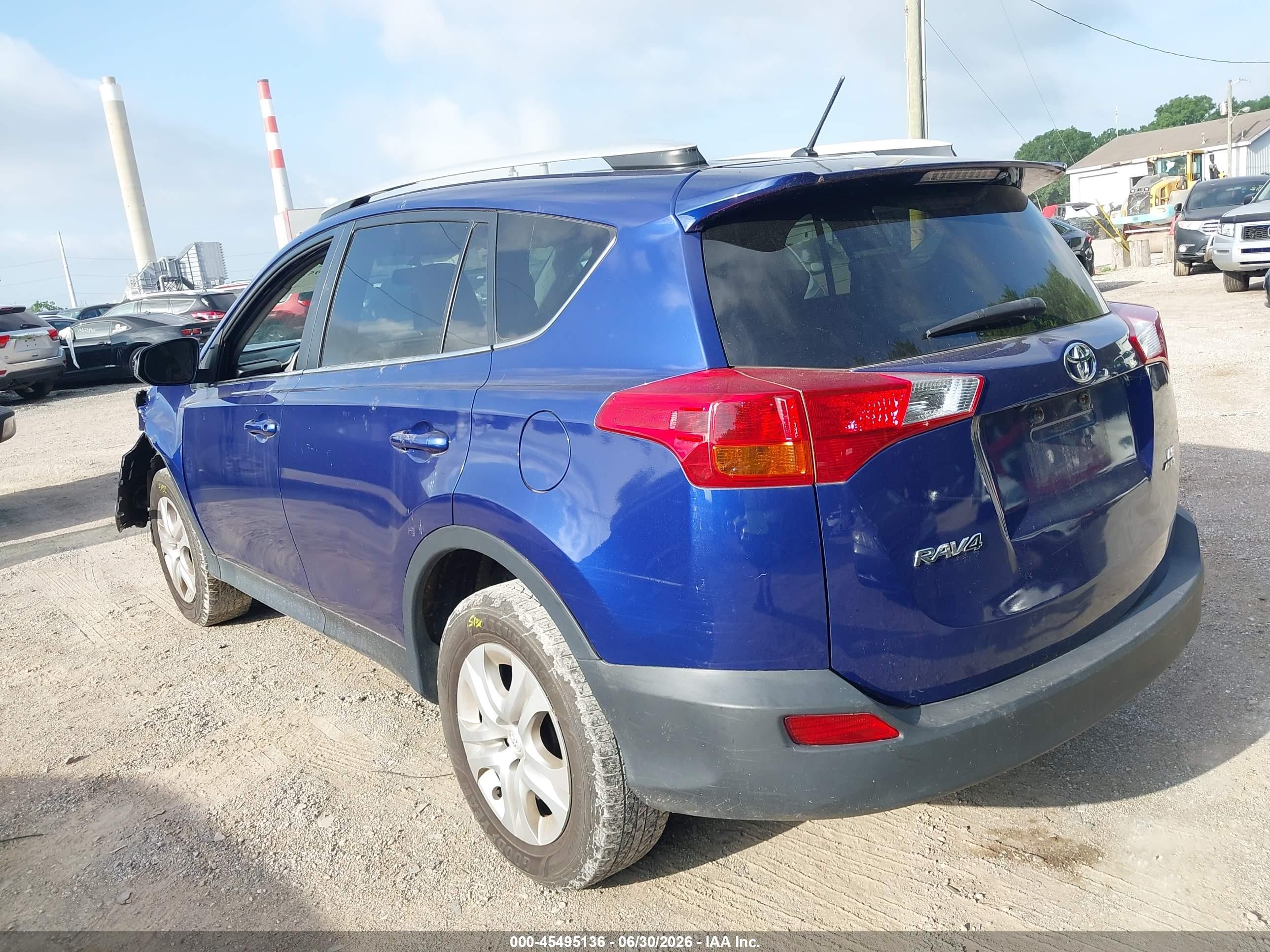 2014 Toyota Rav4 Le Blue vin: 2T3BFREV6EW219046