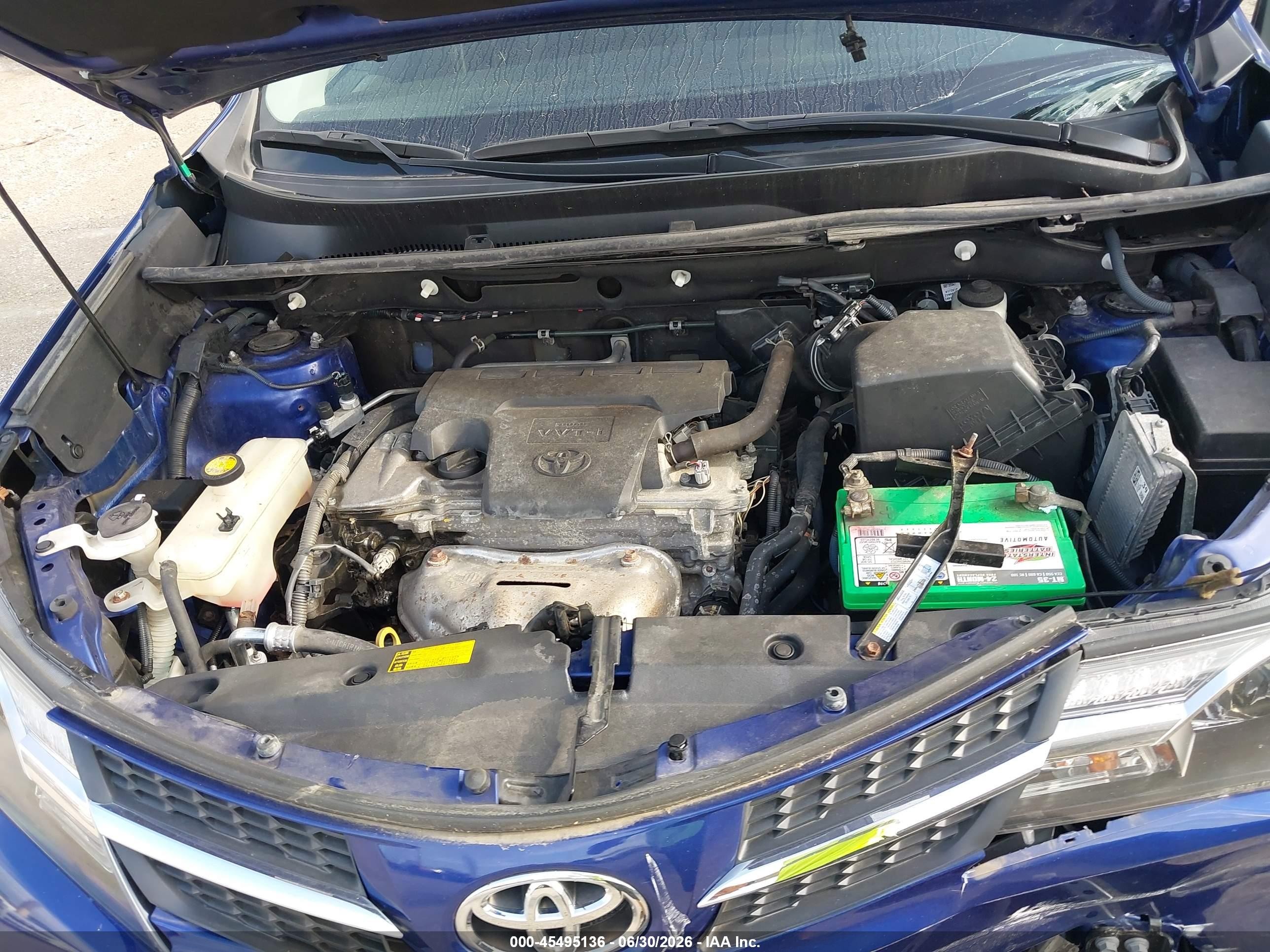 2014 Toyota Rav4 Le Blue vin: 2T3BFREV6EW219046