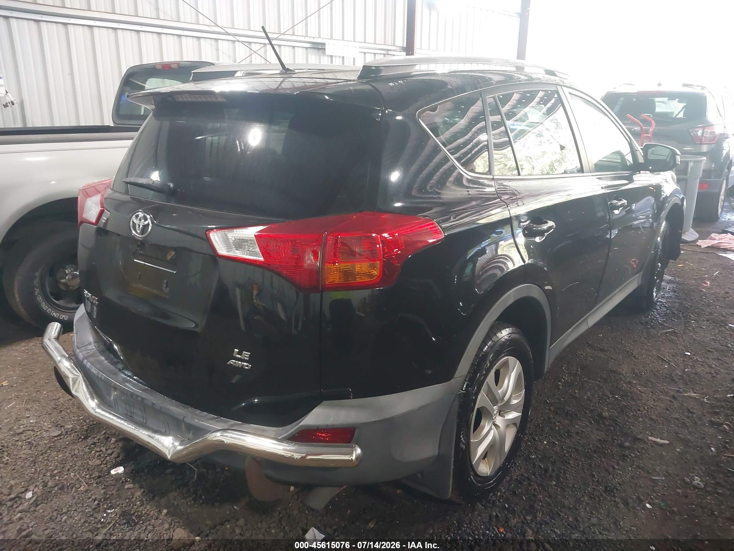 2015 Toyota Rav4 Le Black vin: 2T3BFREV6FW314840