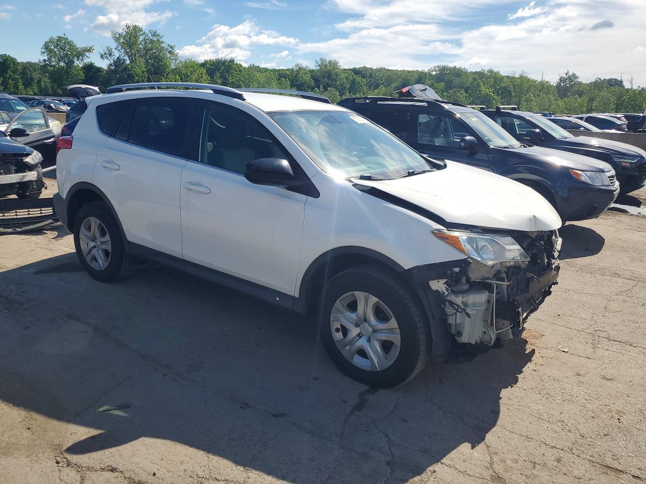 2013 Toyota Rav4 Le White vin: 2T3BFREV7DW022532