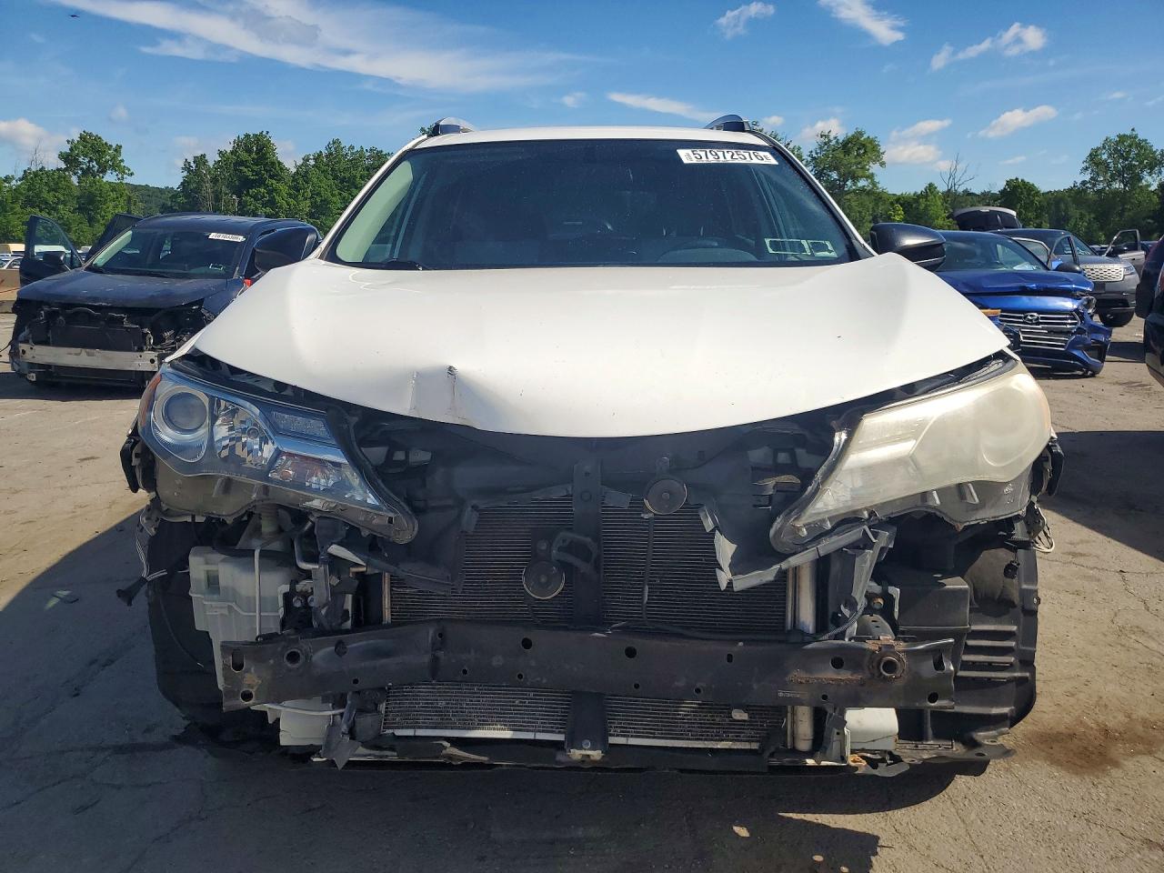 2013 Toyota Rav4 Le White vin: 2T3BFREV7DW022532