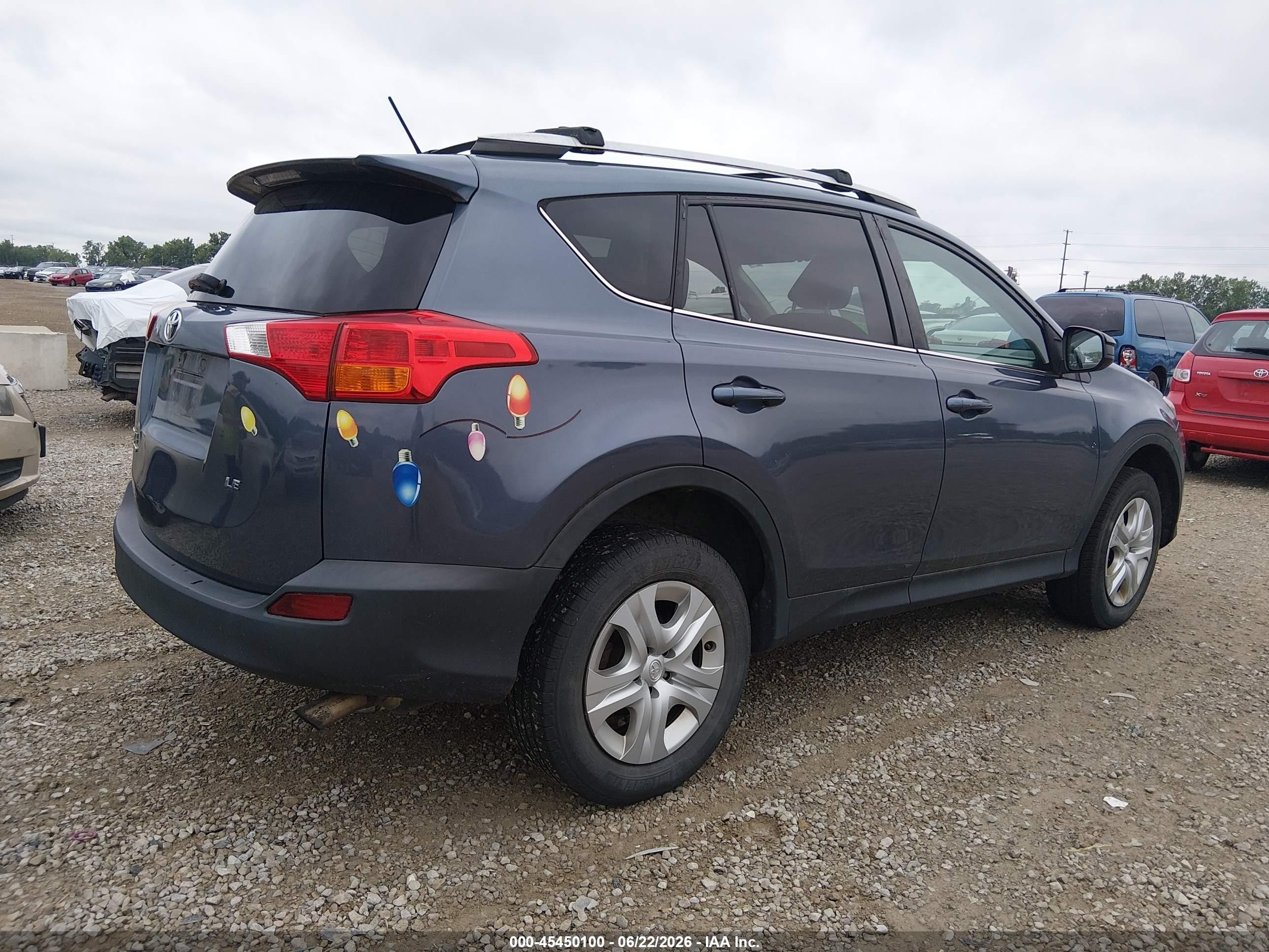 2013 Toyota Rav4 Le Blue vin: 2T3BFREV7DW039427