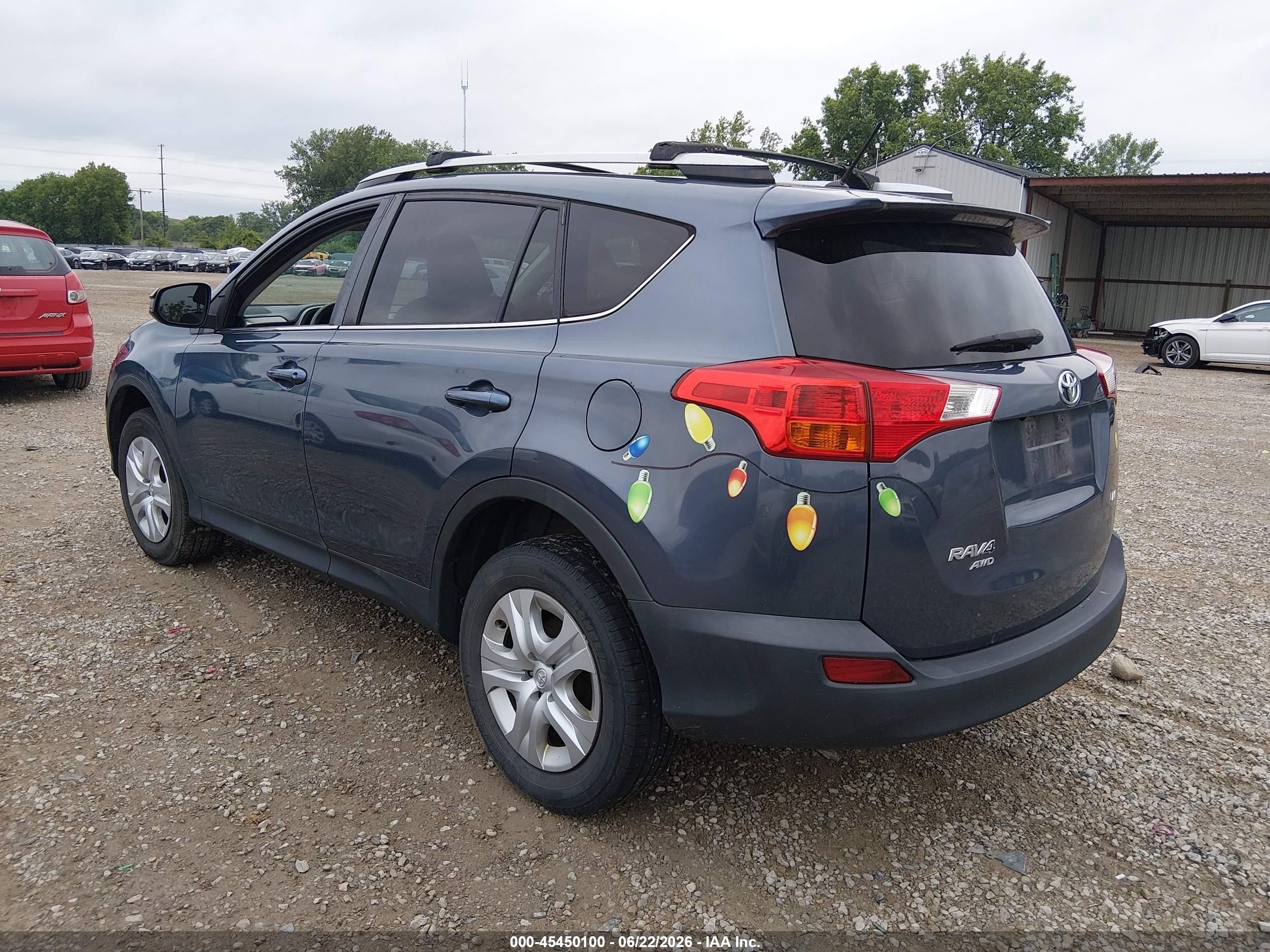 2013 Toyota Rav4 Le Blue vin: 2T3BFREV7DW039427