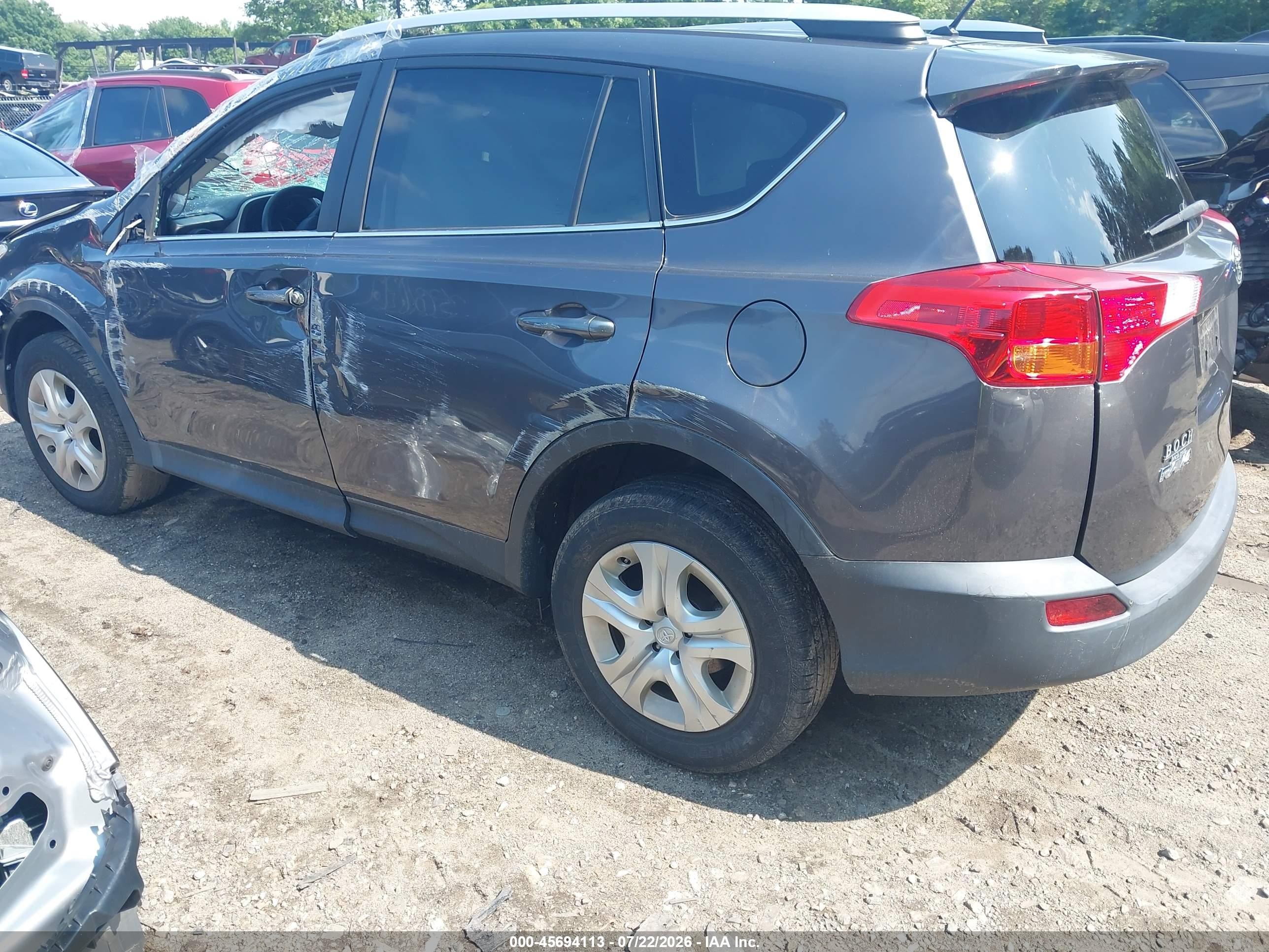2015 Toyota Rav4 Le Серый vin: 2T3BFREV7FW385772