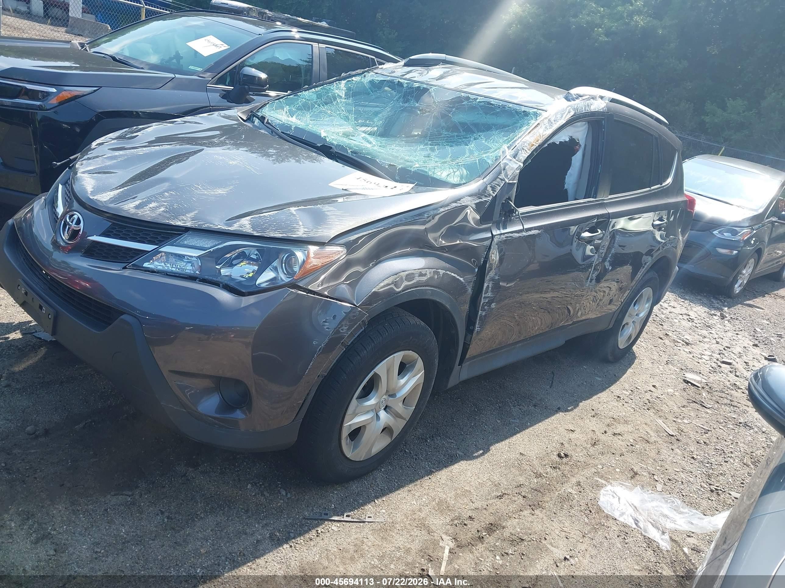 2015 Toyota Rav4 Le Серый vin: 2T3BFREV7FW385772