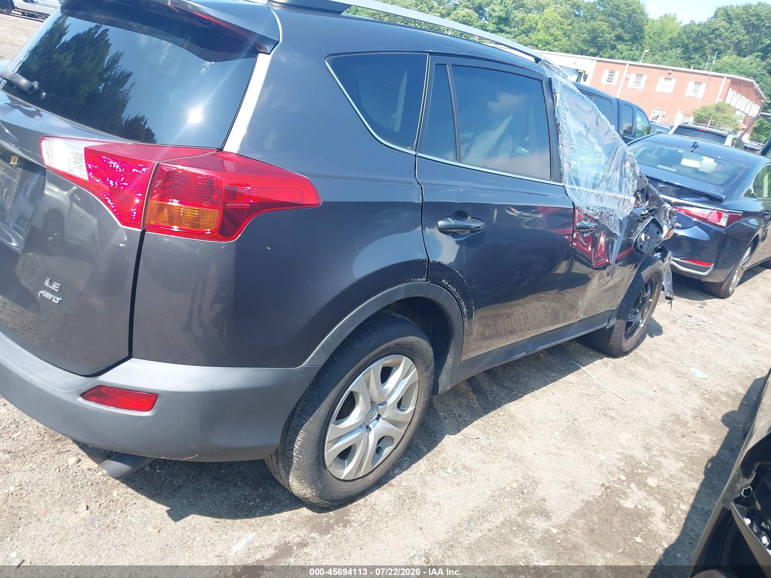 2015 Toyota Rav4 Le Серый vin: 2T3BFREV7FW385772