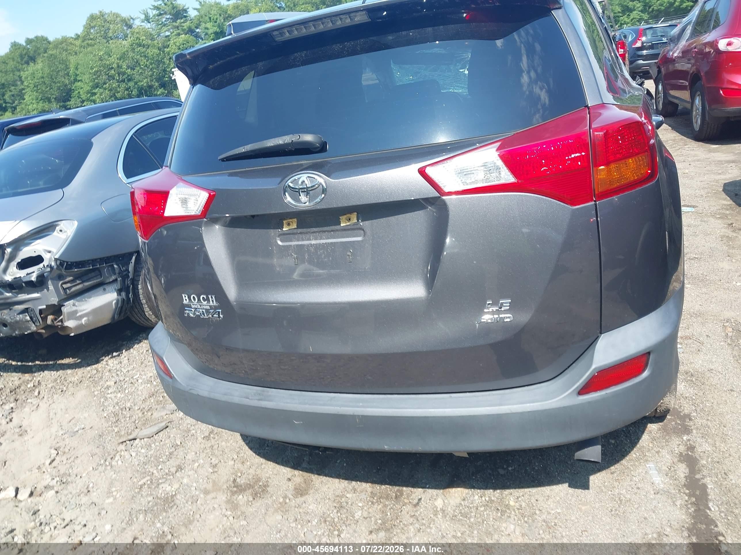 2015 Toyota Rav4 Le Серый vin: 2T3BFREV7FW385772
