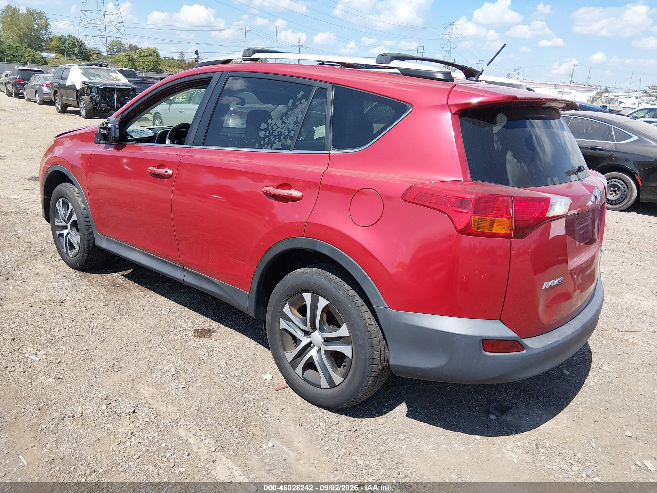 2013 Toyota Rav4 Le Бордовый vin: 2T3BFREV8DW056530