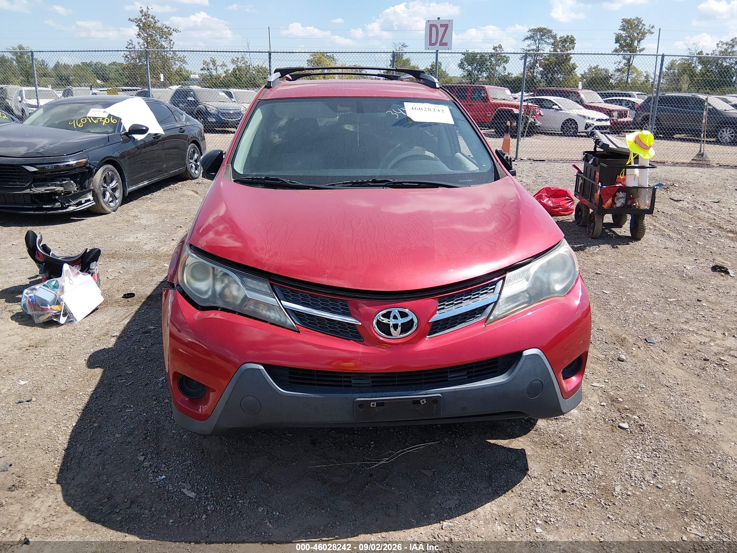 2013 Toyota Rav4 Le Бордовый vin: 2T3BFREV8DW056530