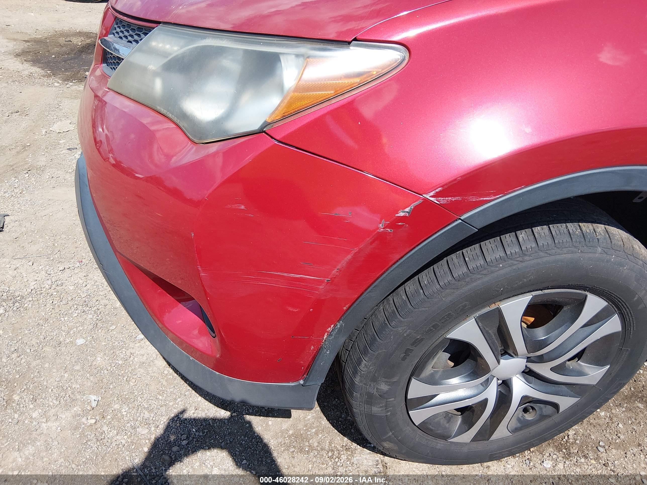 2013 Toyota Rav4 Le Бордовый vin: 2T3BFREV8DW056530