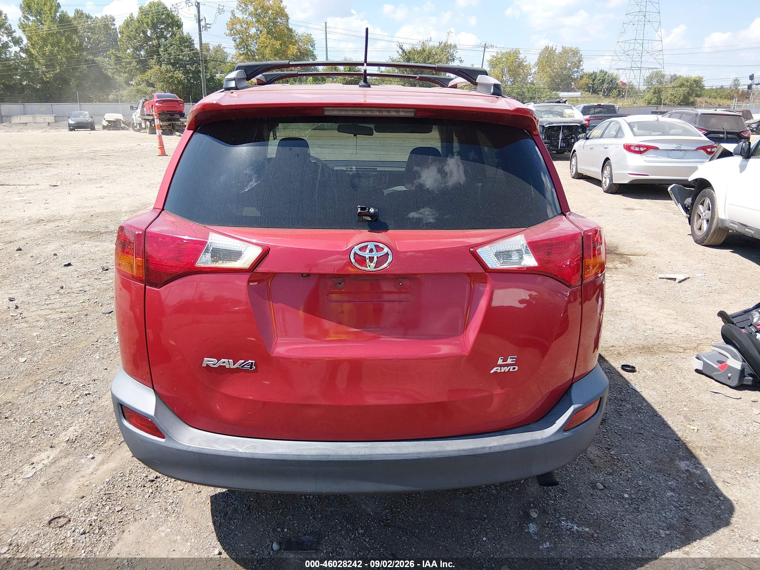 2013 Toyota Rav4 Le Бордовый vin: 2T3BFREV8DW056530