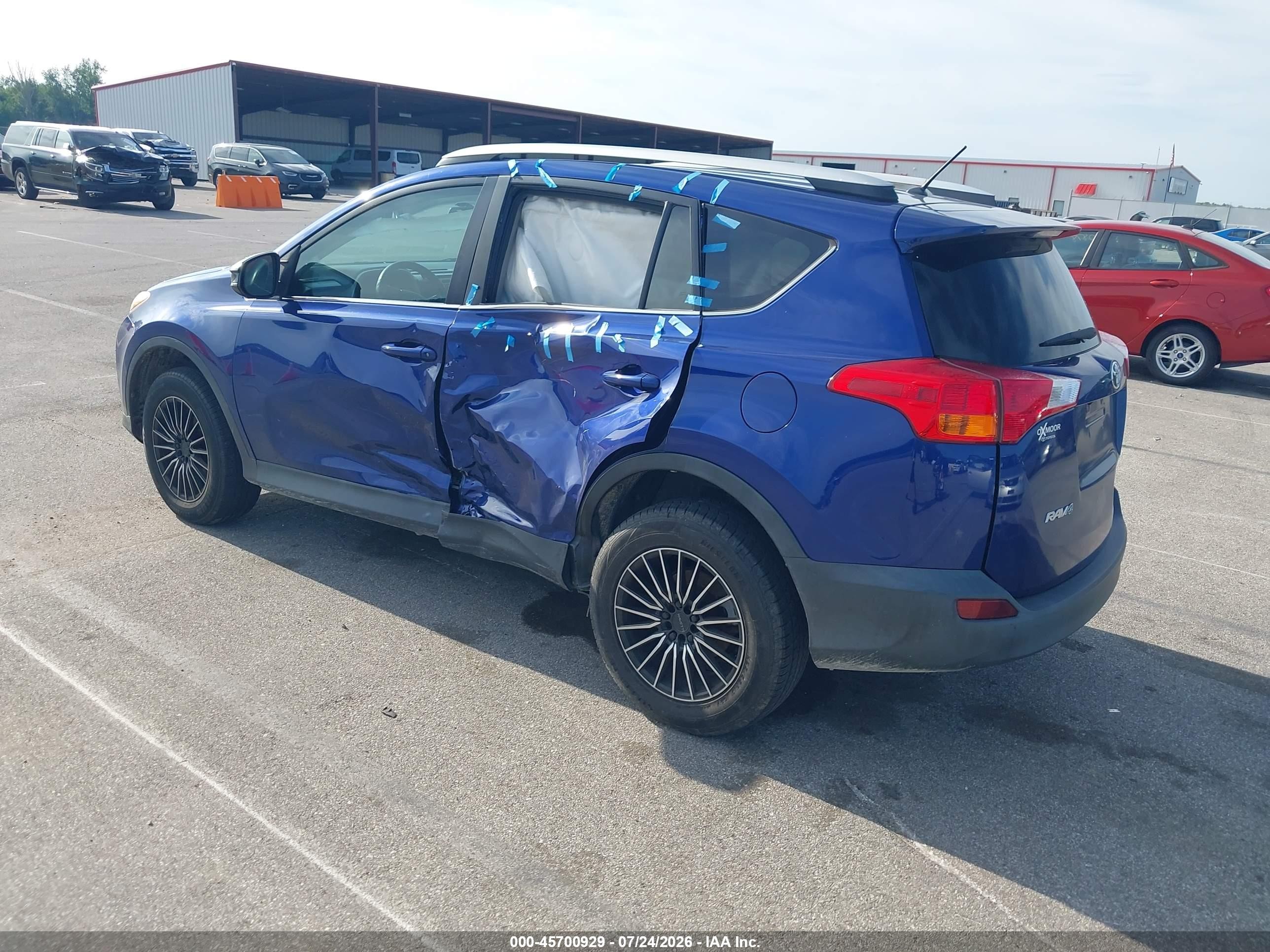 2015 Toyota Rav4 Le Blue vin: 2T3BFREV8FW250316