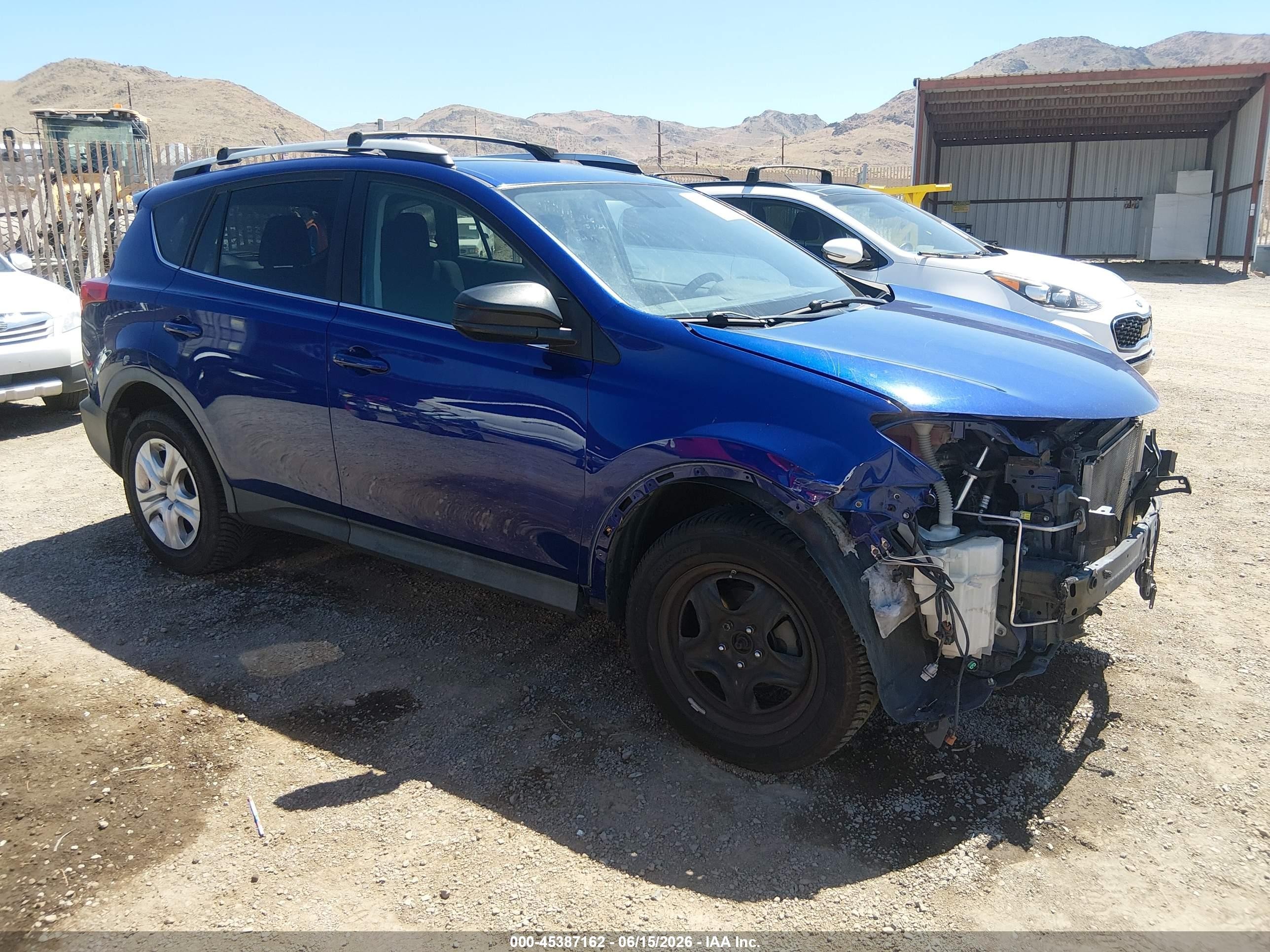 2015 Toyota Rav4 Le Blue vin: 2T3BFREV8FW392083