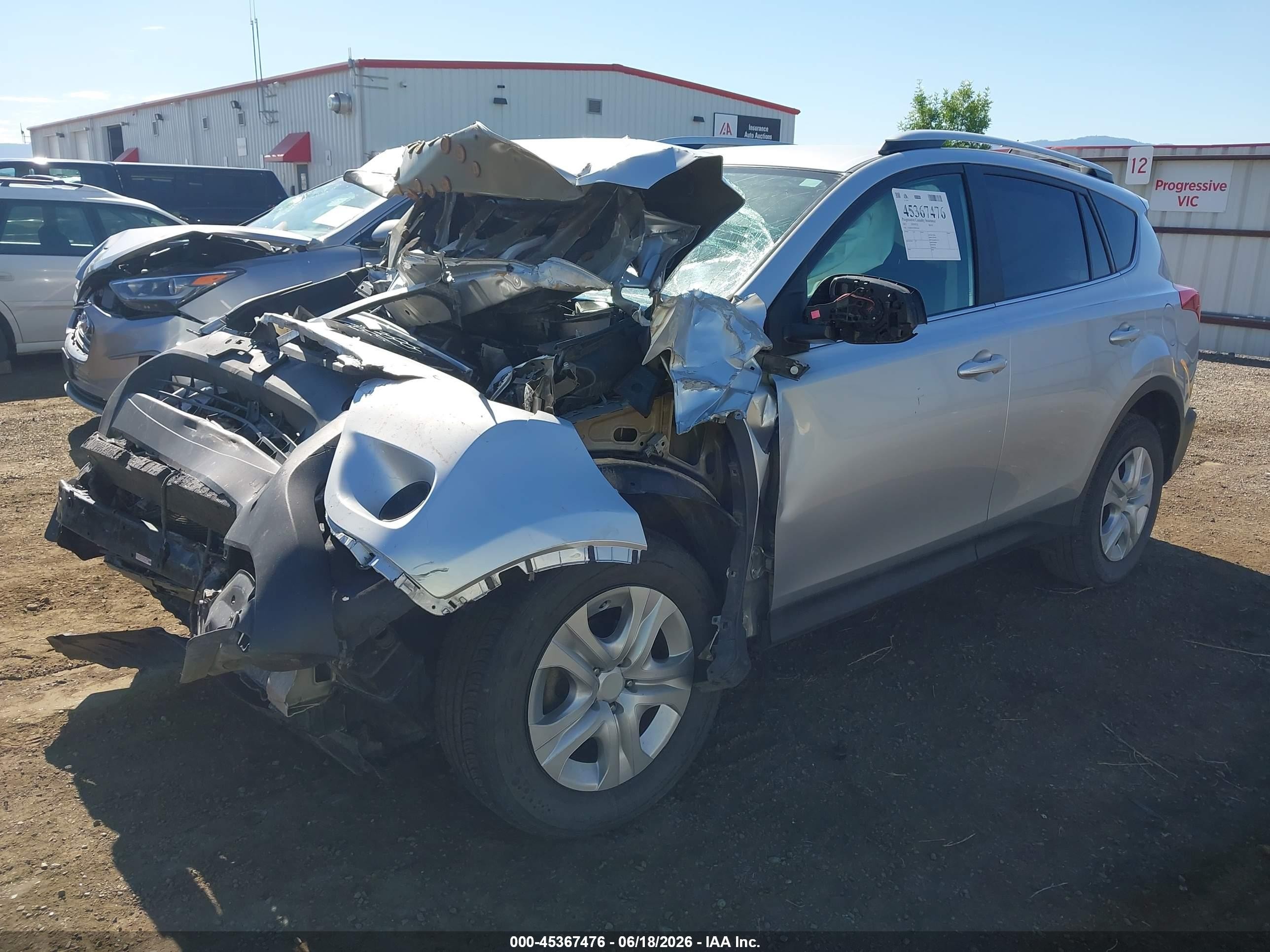 2013 Toyota Rav4 Le Silver vin: 2T3BFREV9DW033693