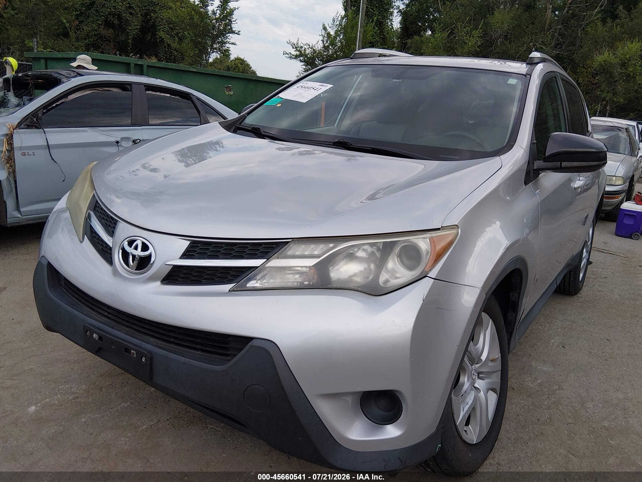 2013 Toyota Rav4 Le Silver vin: 2T3BFREV9DW122115
