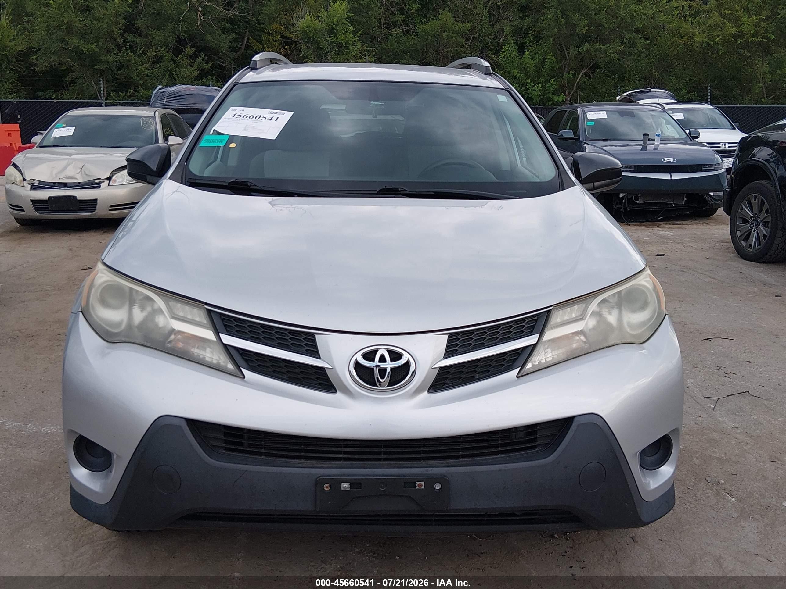 2013 Toyota Rav4 Le Silver vin: 2T3BFREV9DW122115