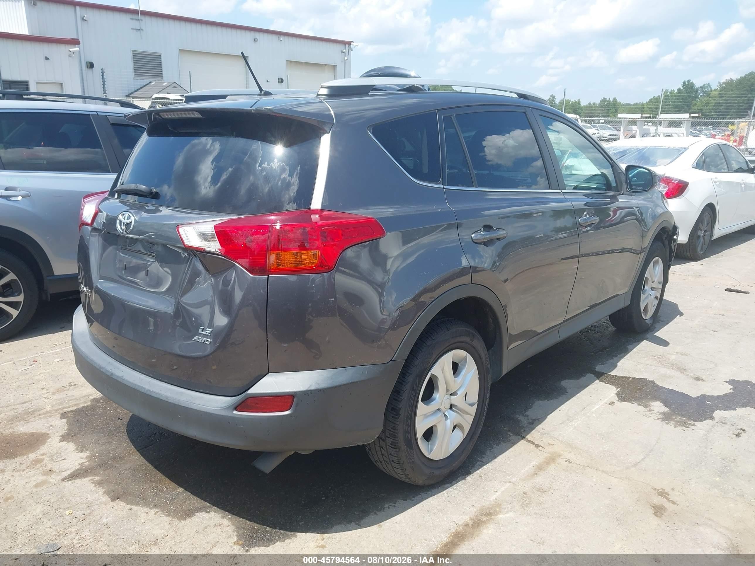 2014 Toyota Rav4 Le Gray vin: 2T3BFREV9EW222961