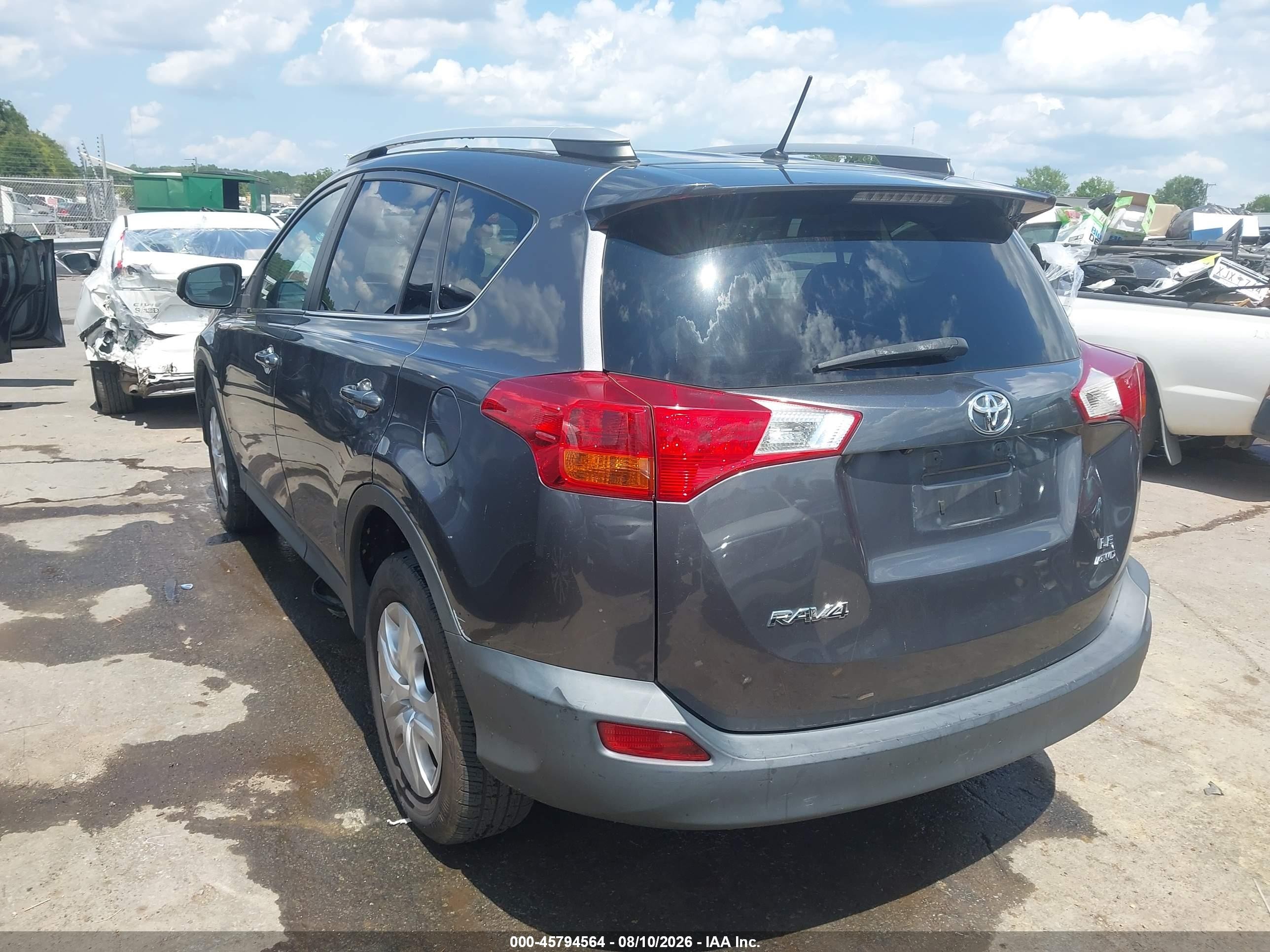 2014 Toyota Rav4 Le Gray vin: 2T3BFREV9EW222961