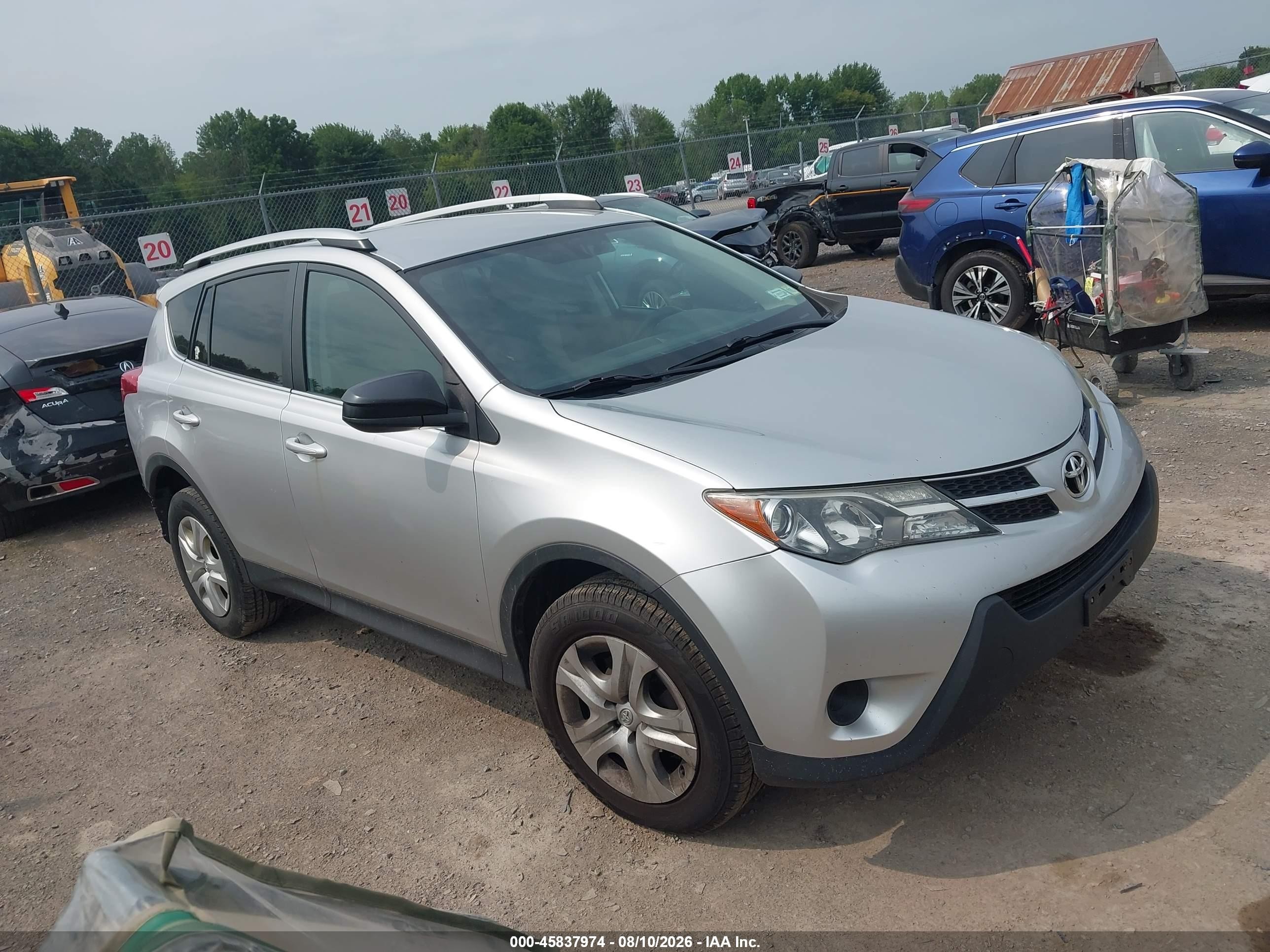 2015 Toyota Rav4 Le Silver vin: 2T3BFREV9FW300821