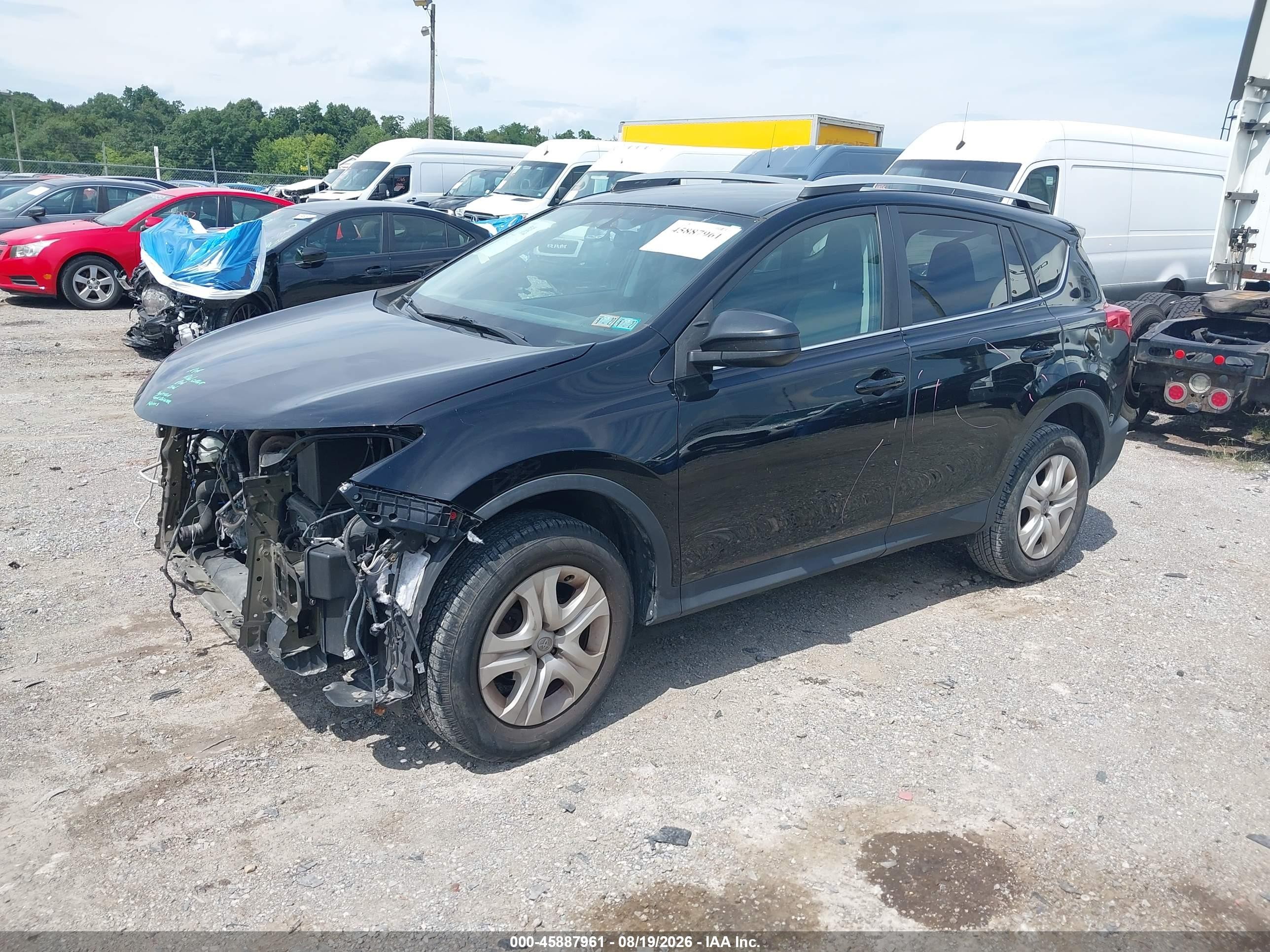 2015 Toyota Rav4 Le Черный vin: 2T3BFREV9FW340770