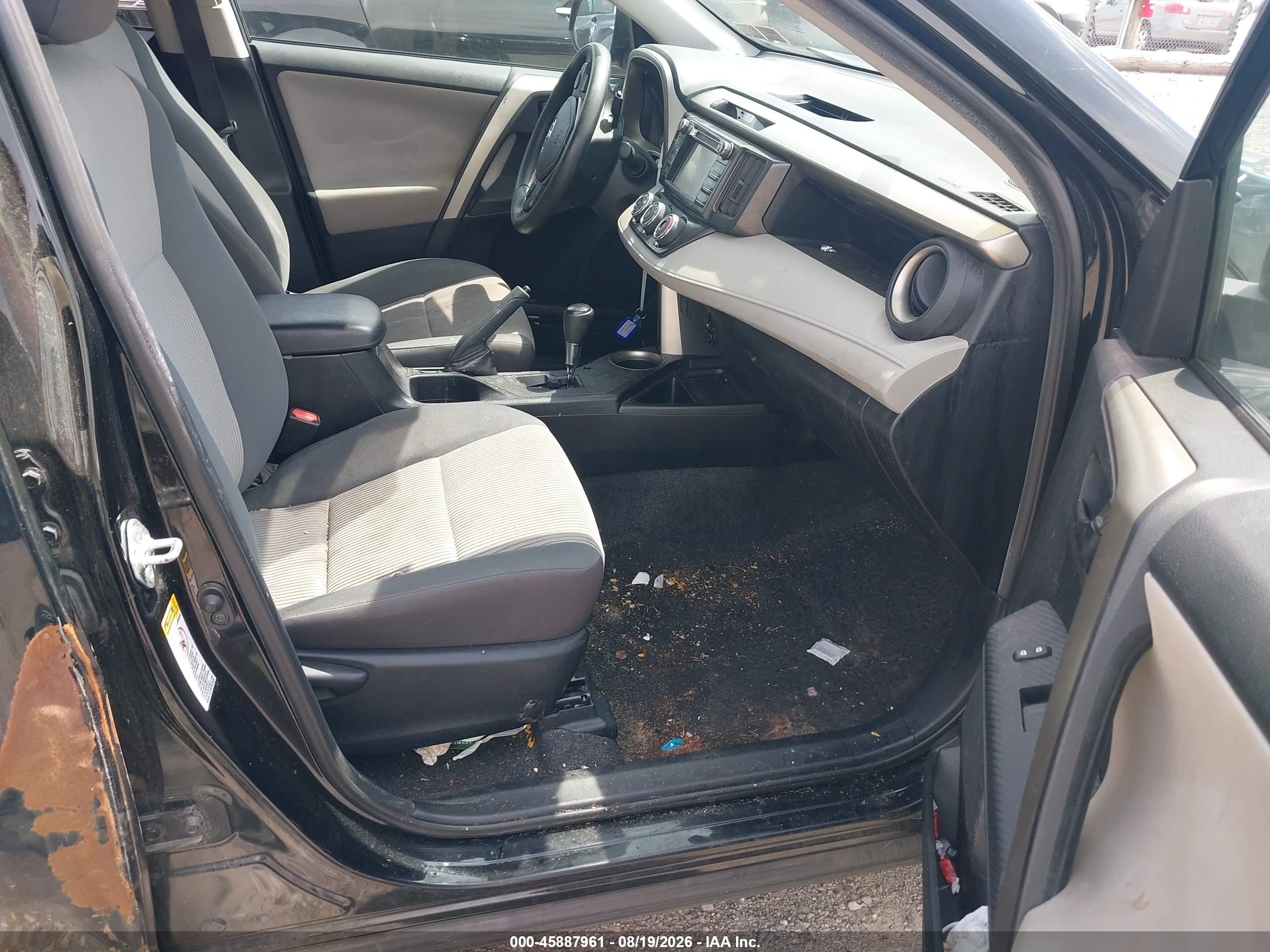 2015 Toyota Rav4 Le Черный vin: 2T3BFREV9FW340770