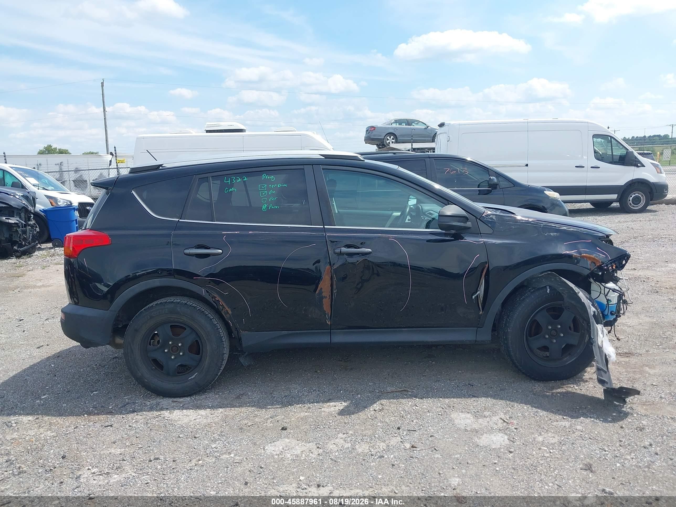 2015 Toyota Rav4 Le Черный vin: 2T3BFREV9FW340770