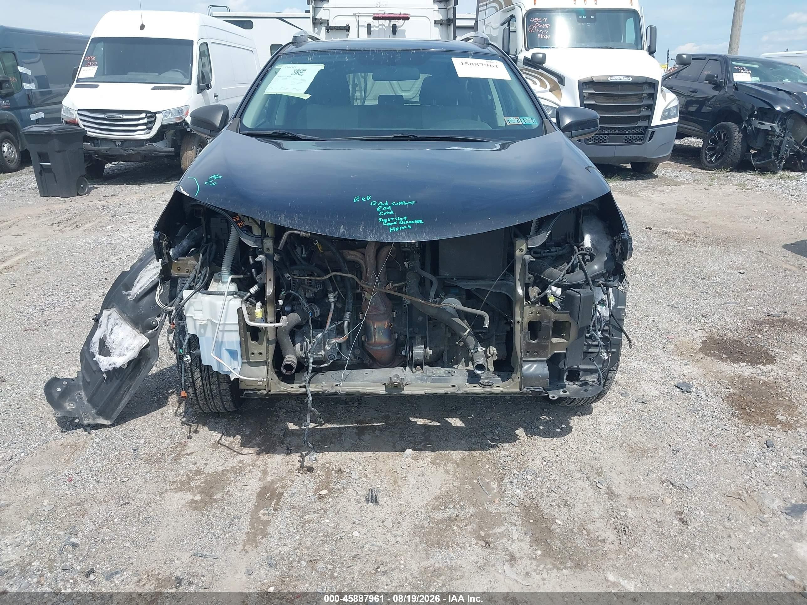 2015 Toyota Rav4 Le Черный vin: 2T3BFREV9FW340770