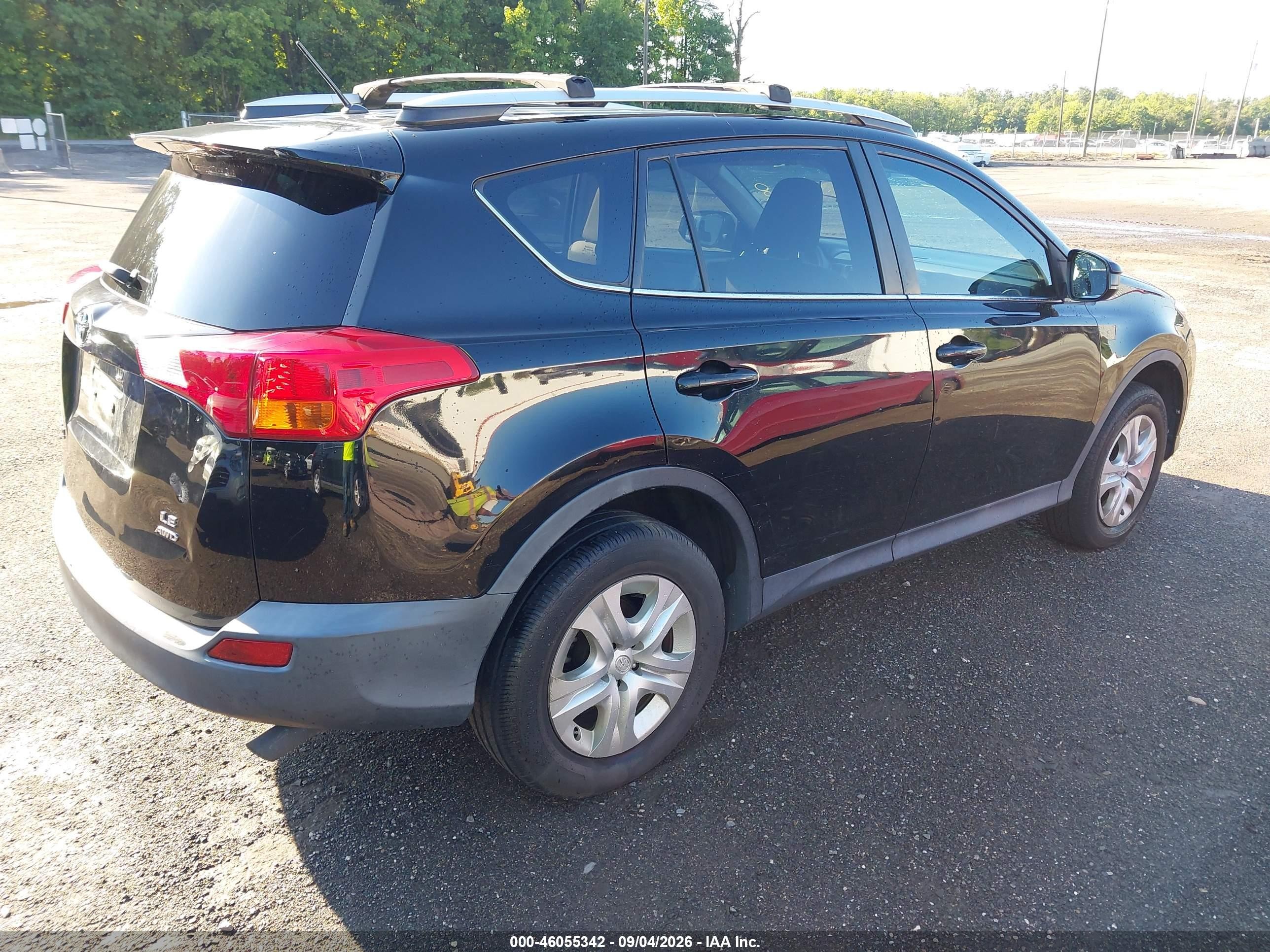2015 Toyota Rav4 Le Черный vin: 2T3BFREV9FW391282