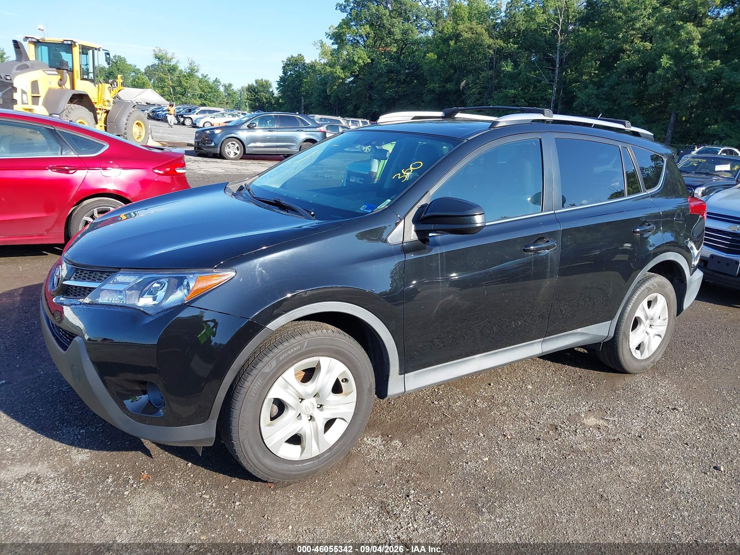 2015 Toyota Rav4 Le Черный vin: 2T3BFREV9FW391282