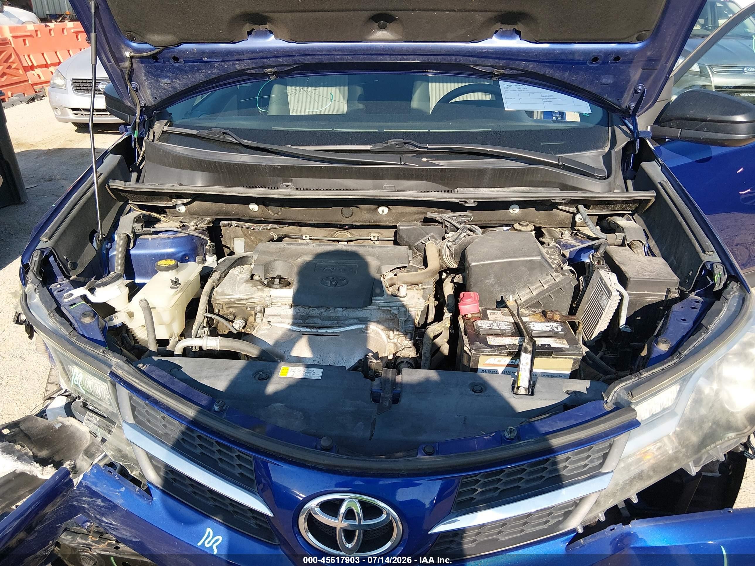 2015 Toyota Rav4 Le Blue vin: 2T3BFREV9FW401910
